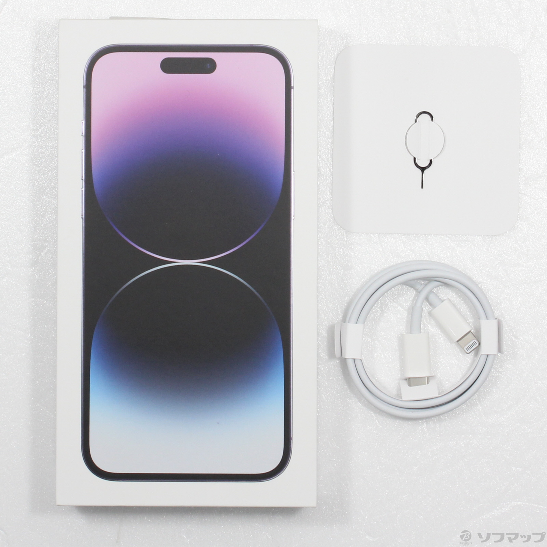 【めっちゃ変わる】 中古】iPhone14 Pro Max 512GB ディープパープル MQ9J3J／A SIM ボール