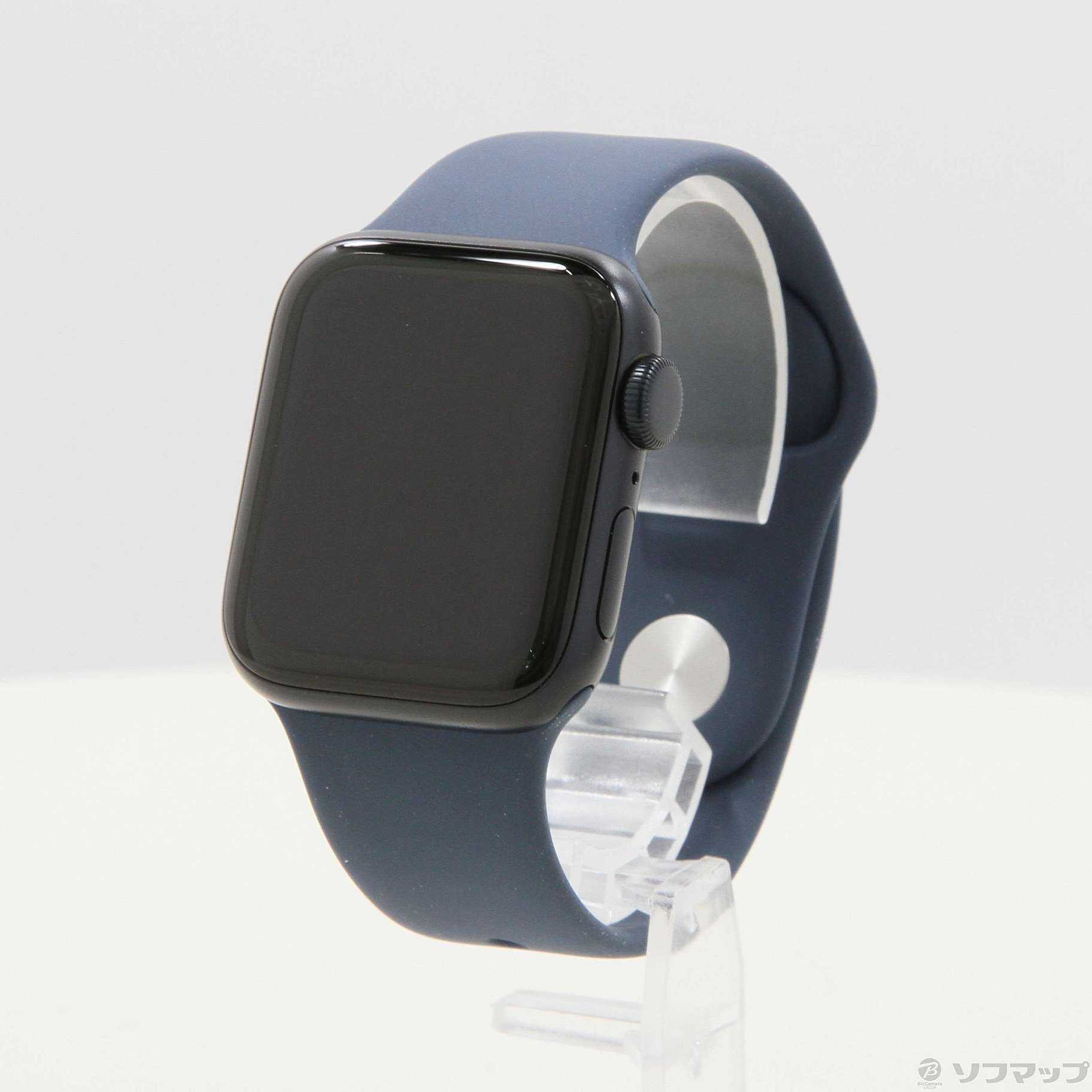 Apple Watch SE 第2世代 GPS 40mm ミッドナイトアルミニウムケース ストームブルースポーツバンド