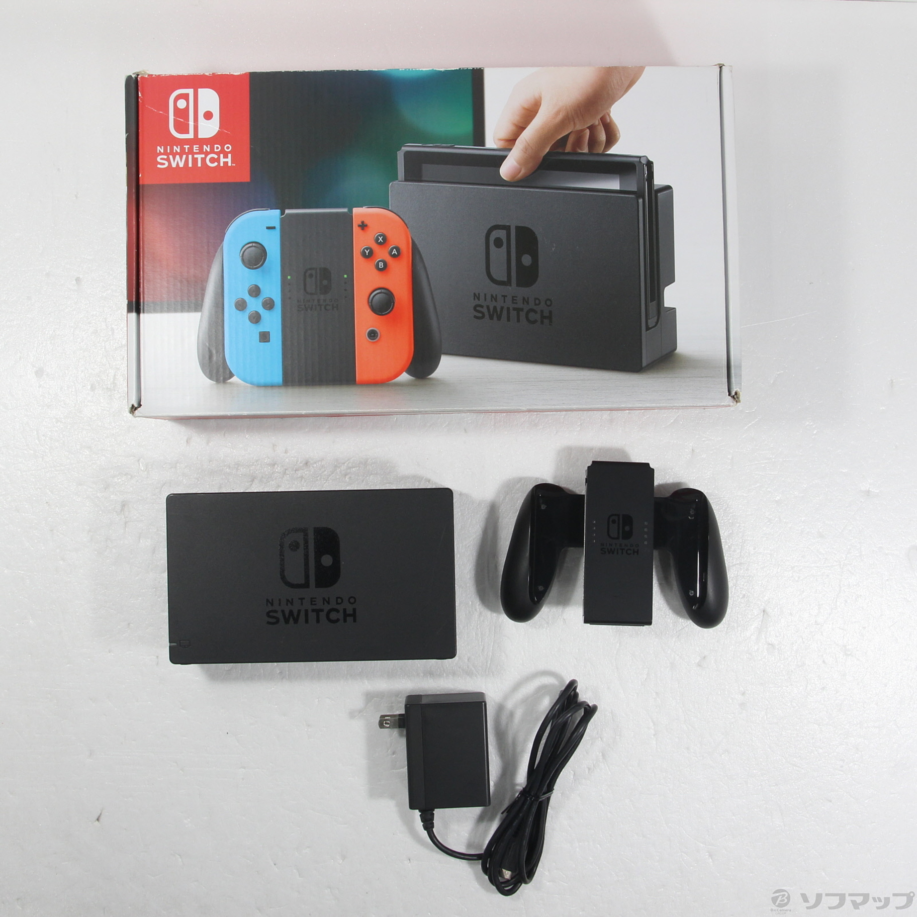 中古品〕 Nintendo Switch Joy-Con (L) ネオンブルー／ (R) ネオン
