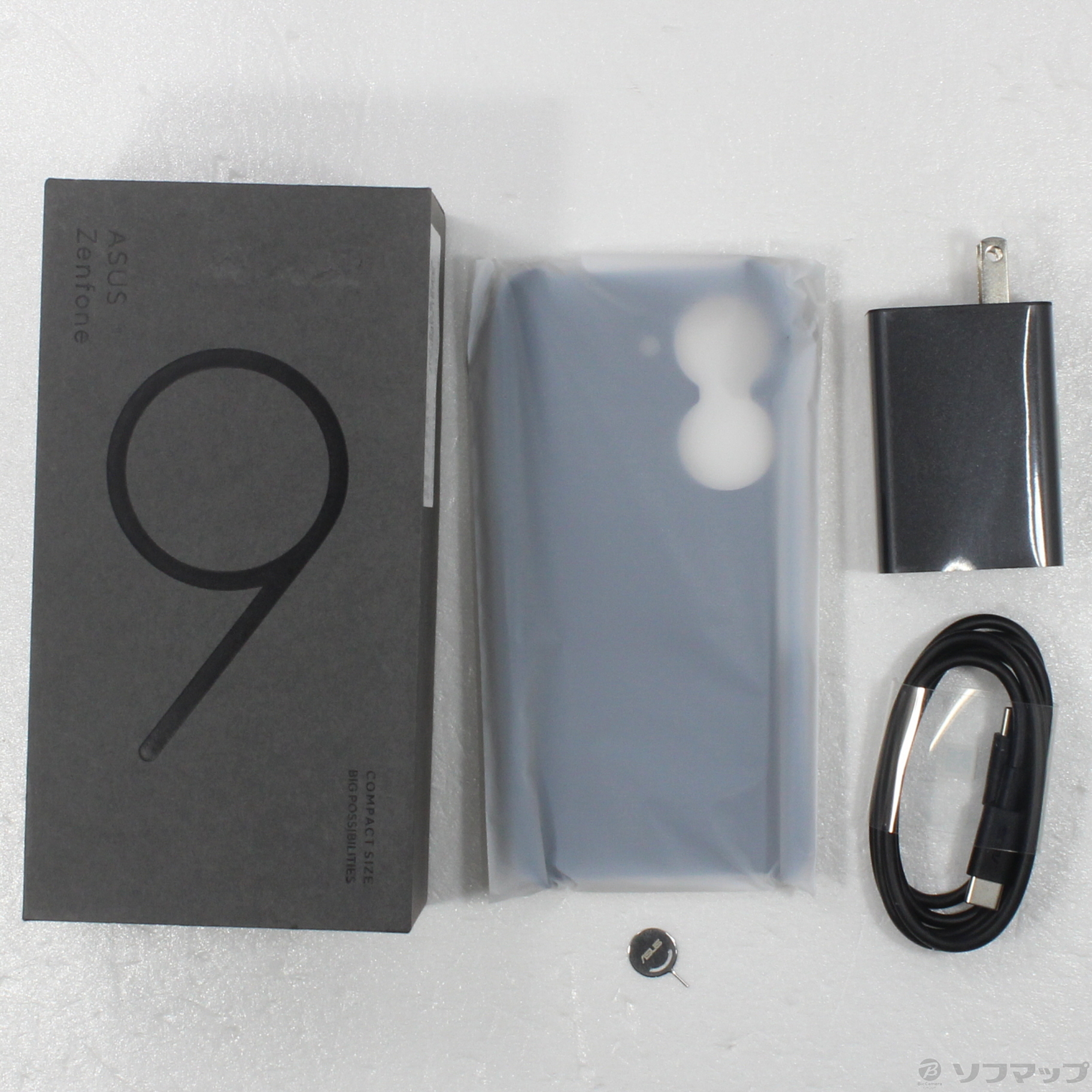 中古】〔展示品〕 Zenfone 9 128GB ミッドナイトブラック ZF9-BK8S128