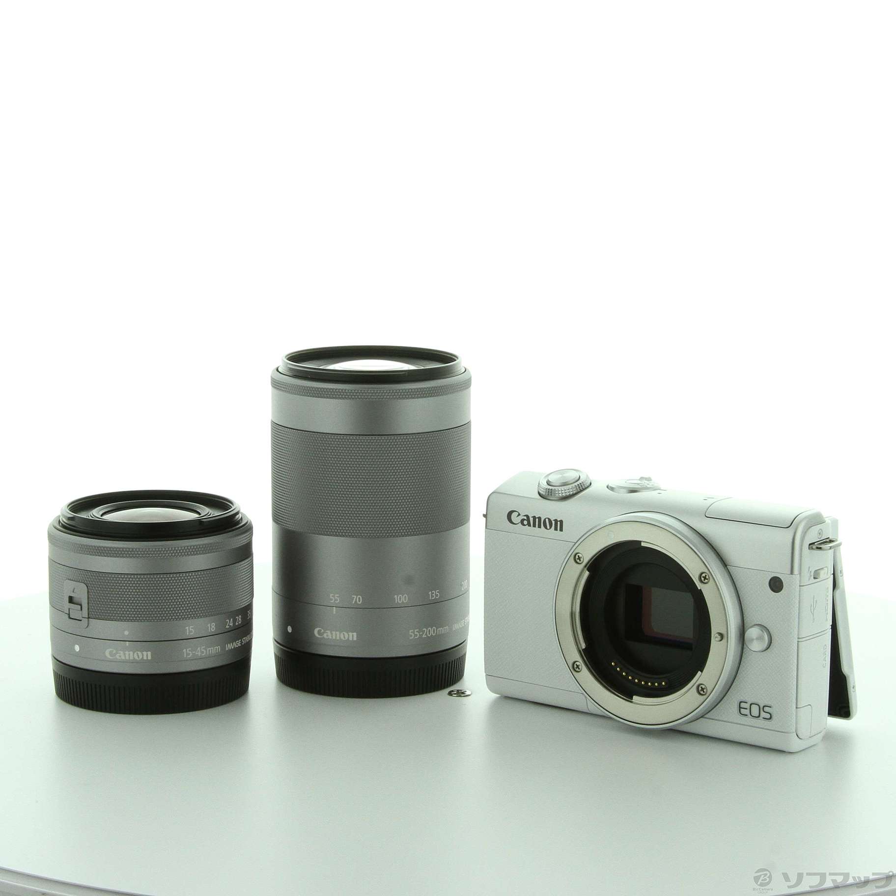 中古】EOS M200 ダブルズームキット ホワイト [2133051334706] - 法人