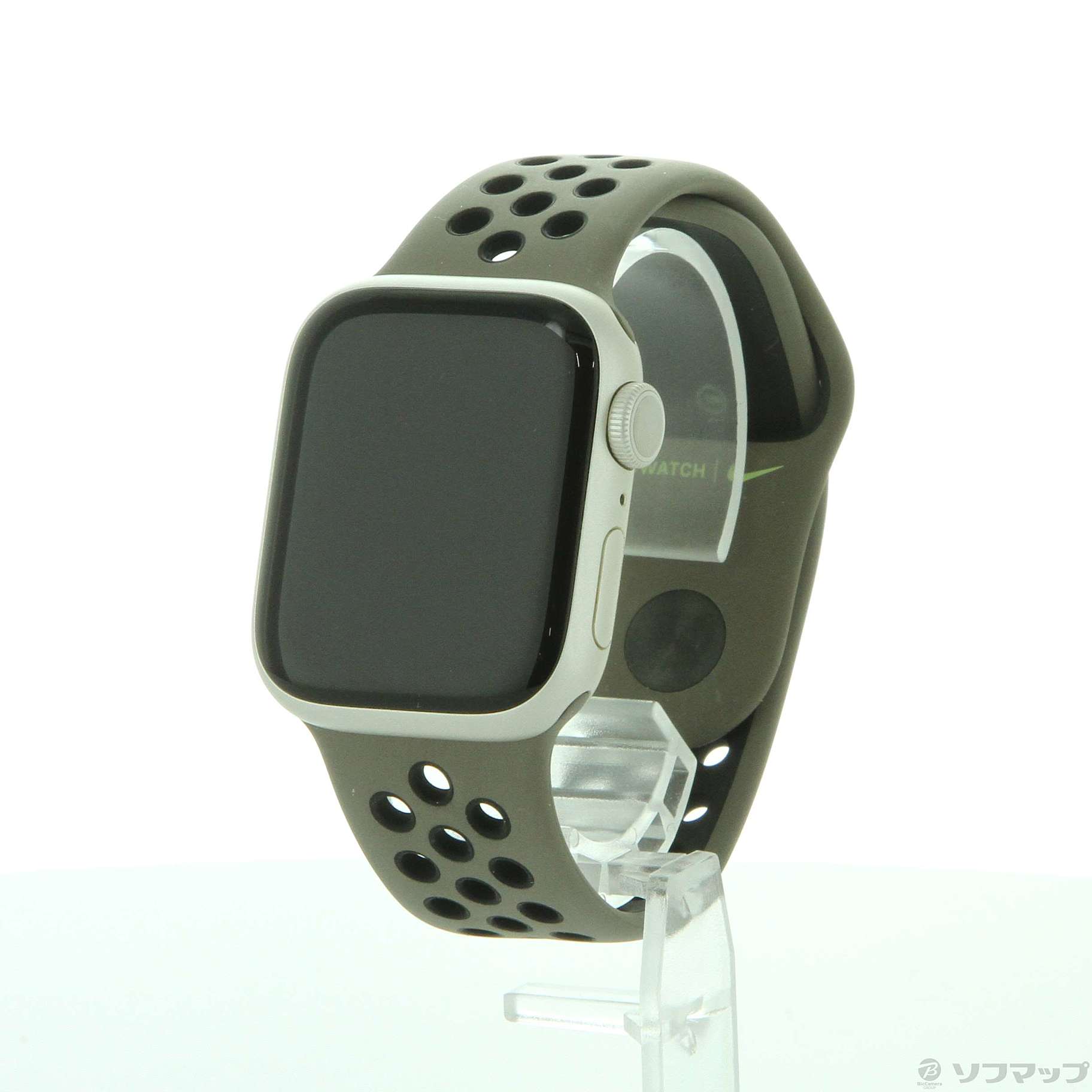 Apple Watch Series 8 GPS 41mm スターライトアルミニウムケース オリーブグレー／ブラックNikeスポーツバンド