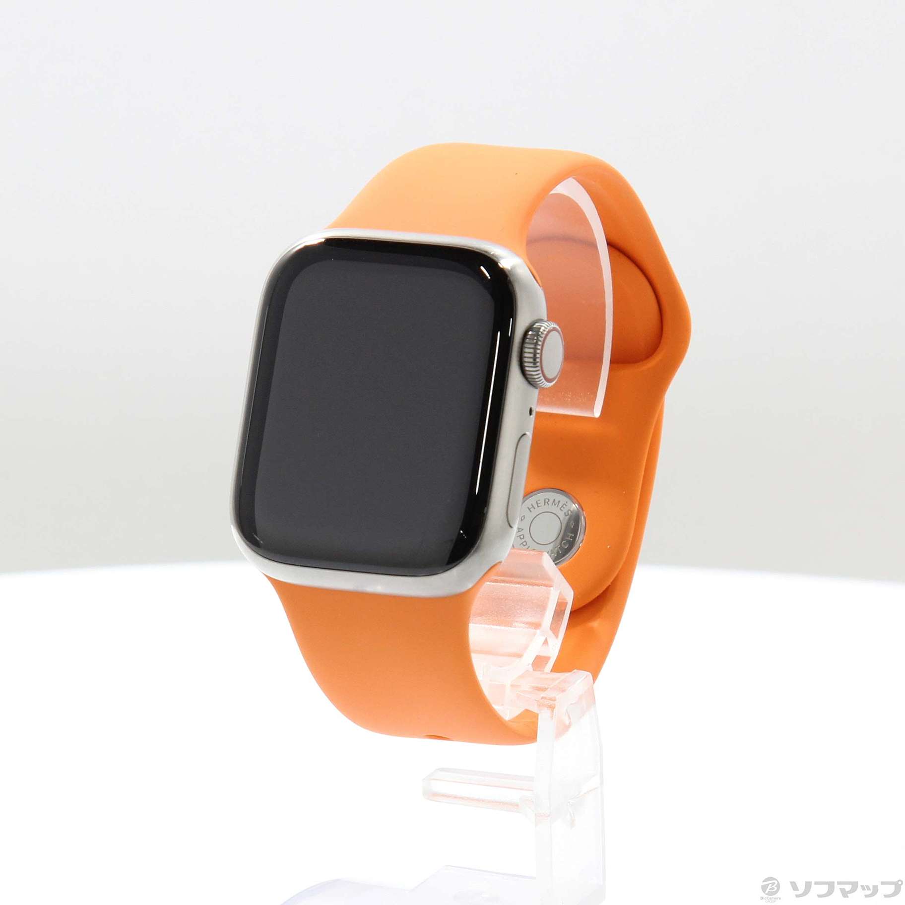 Apple Watch Series 7 GPS + Cellular 41mm チタニウムケース ブライトオレンジスポーツバンド