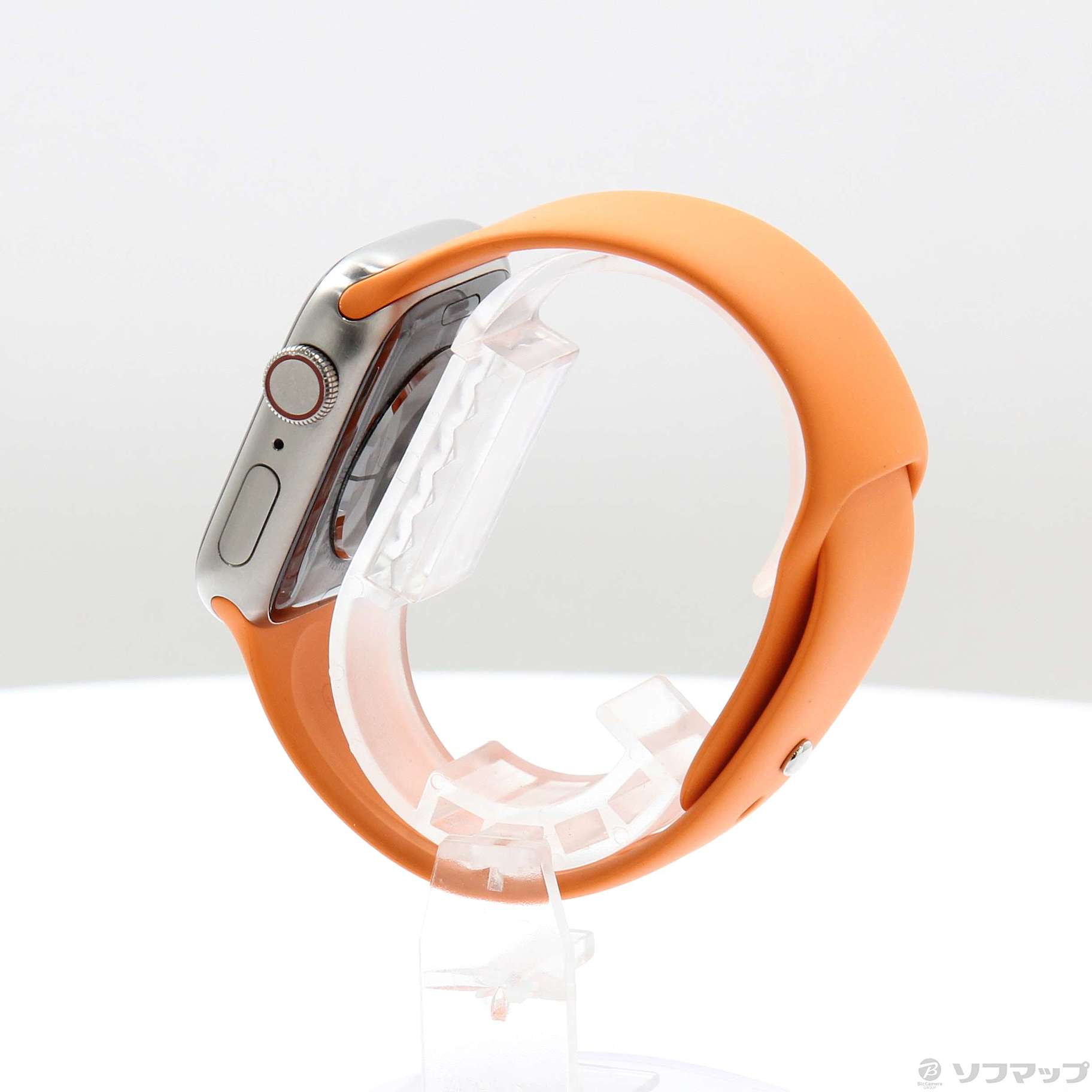 Apple Watch Series 7 GPS + Cellular 41mm チタニウムケース ブライトオレンジスポーツバンド