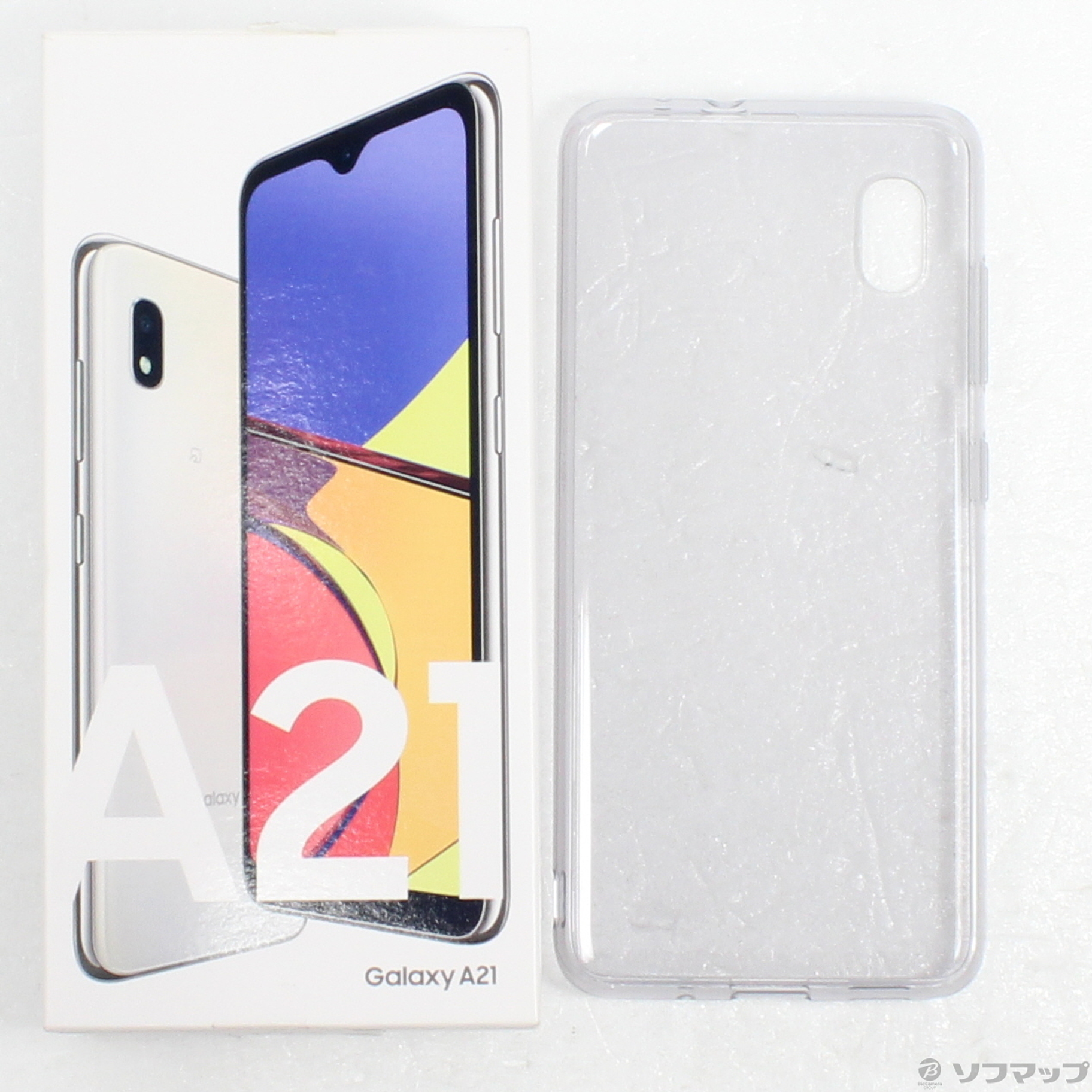 中古】Galaxy A21 シンプル 64GB ホワイト SCV49 auロック解除SIM