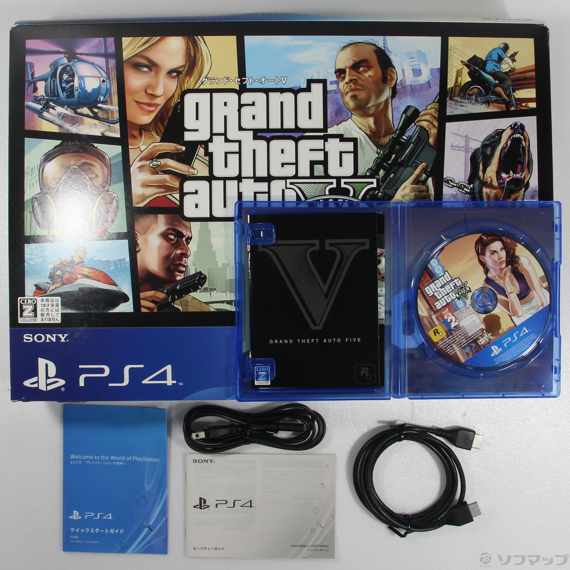 中古品〕 PLAYSTATION4 GRAND THEFT AUTO VCUHJ-10007／PS4GTAVPACK