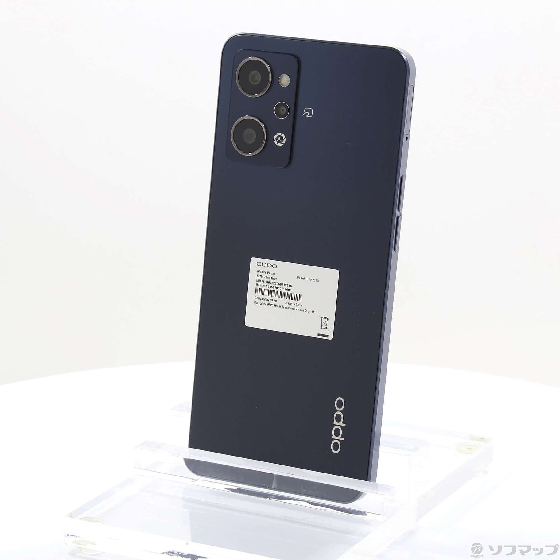 中古】OPPO Reno7 A 128GB スターリーブラック CPH2353 SIMフリー