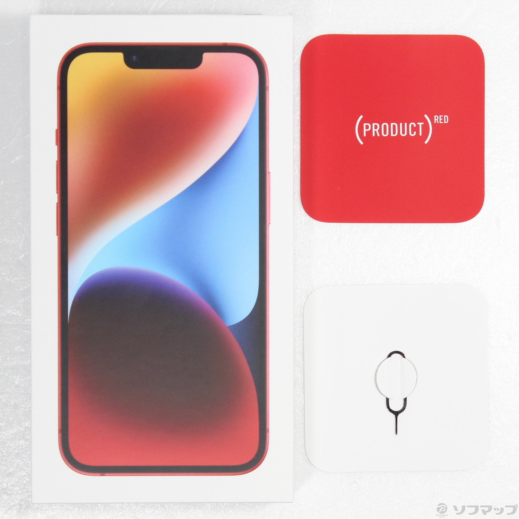 中古】iPhone14 256GB プロダクトレッド MPWG3J／A SIMフリー