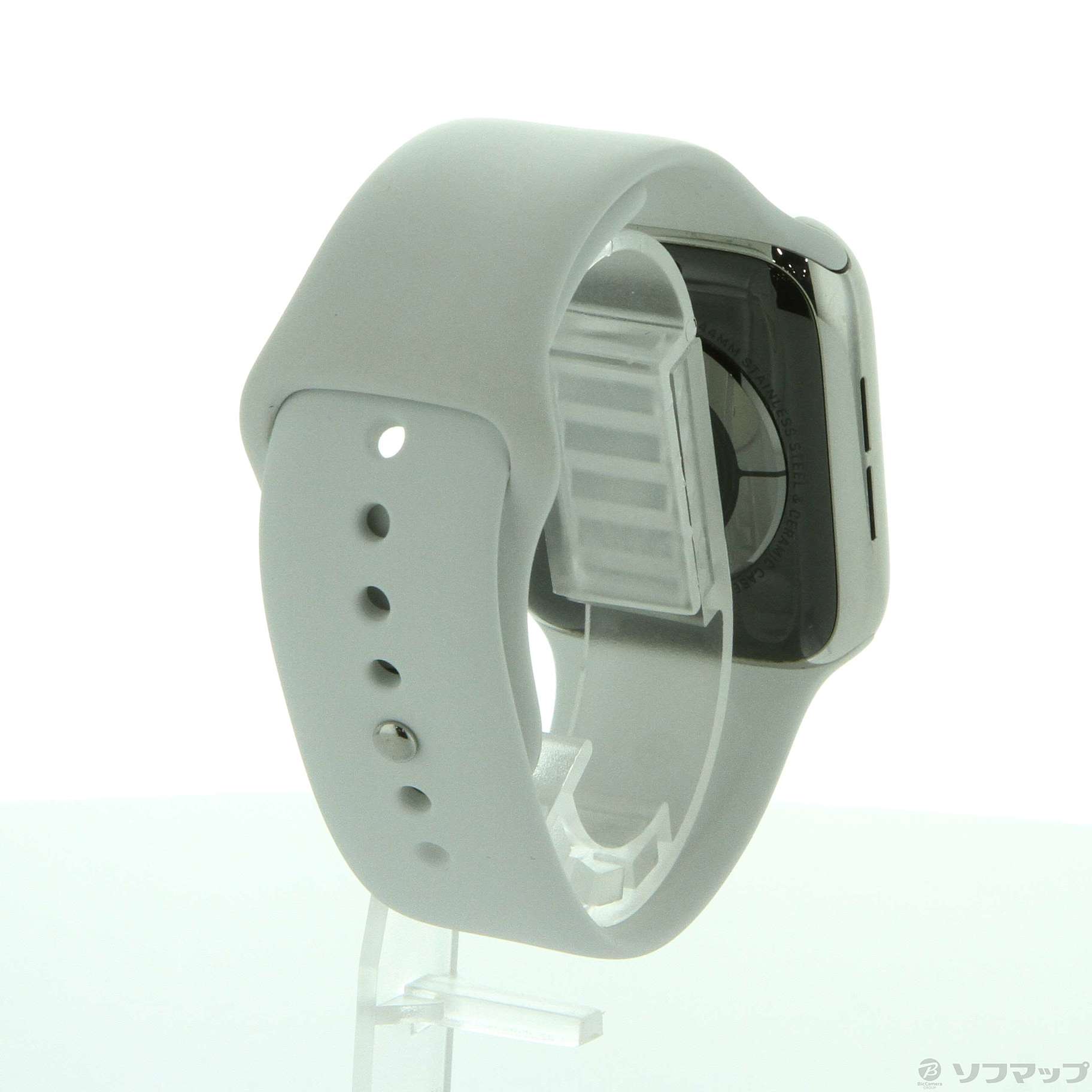 〔中古品〕 Apple Watch Series 5 GPS + Cellular 44mm ステンレススチールケース ホワイトスポーツバンド