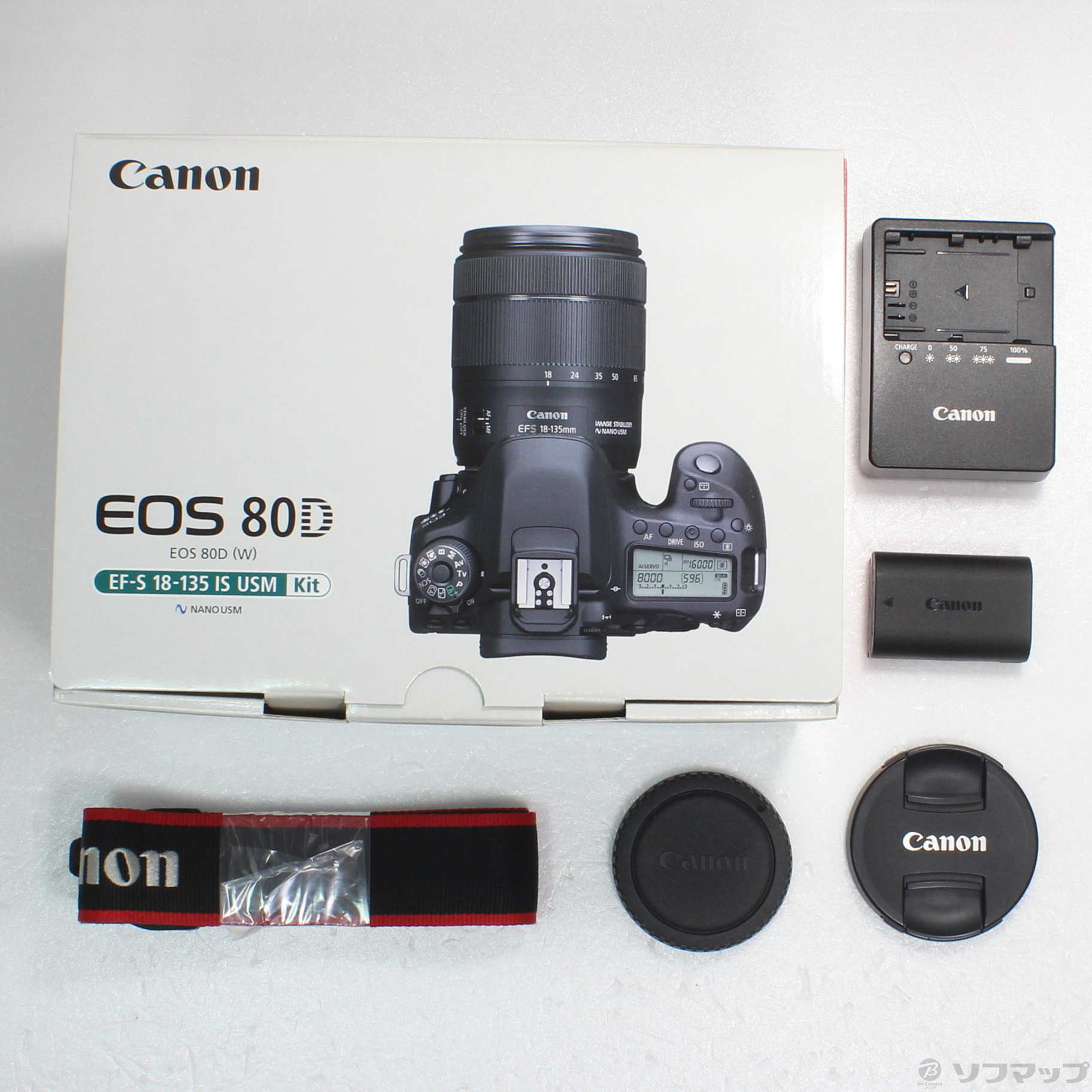 中古】EOS 80D EF-S18-135 IS USM レンズキット [2133051705926