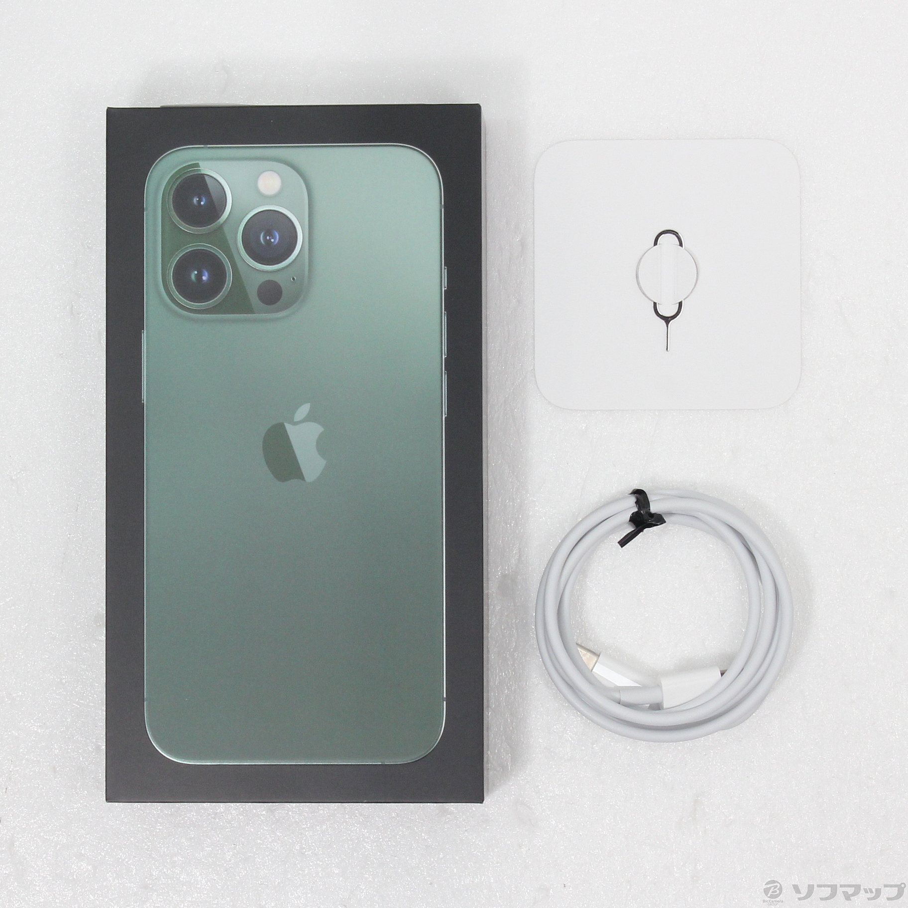 中古】iPhone13 Pro 128GB アルパイングリーン MNDX3J／A SIM