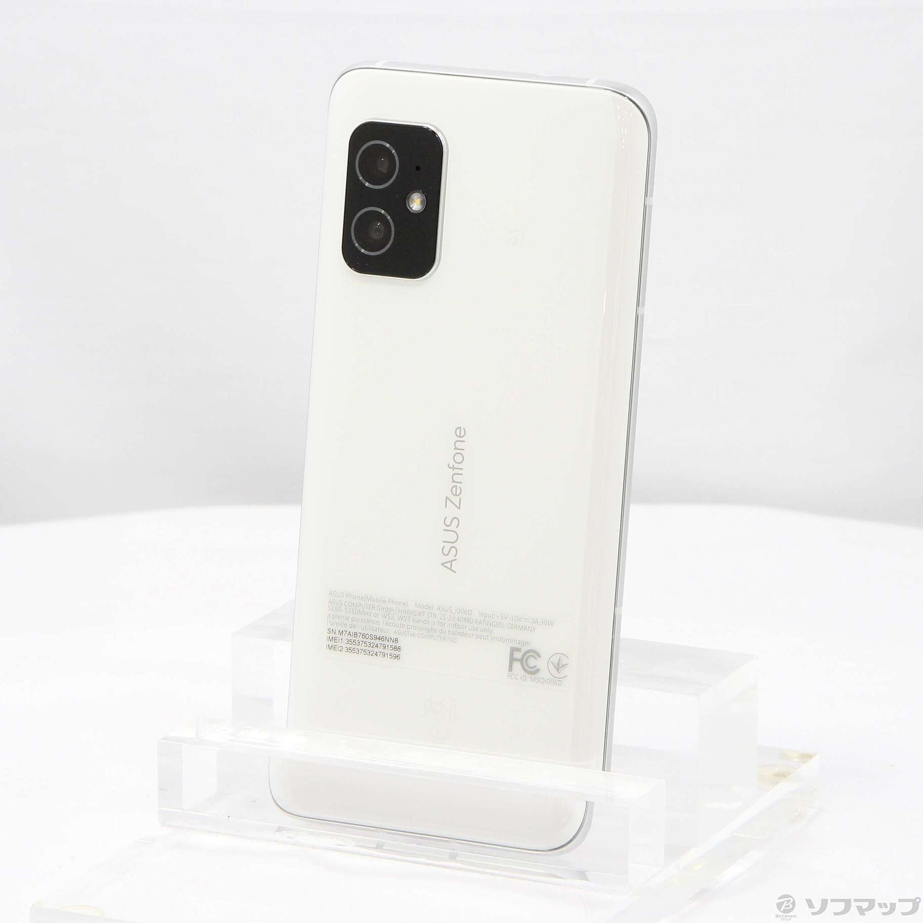 中古】Zenfone 8 128GB ムーンライトホワイト ZS590KS-WH128S8 SIM ...