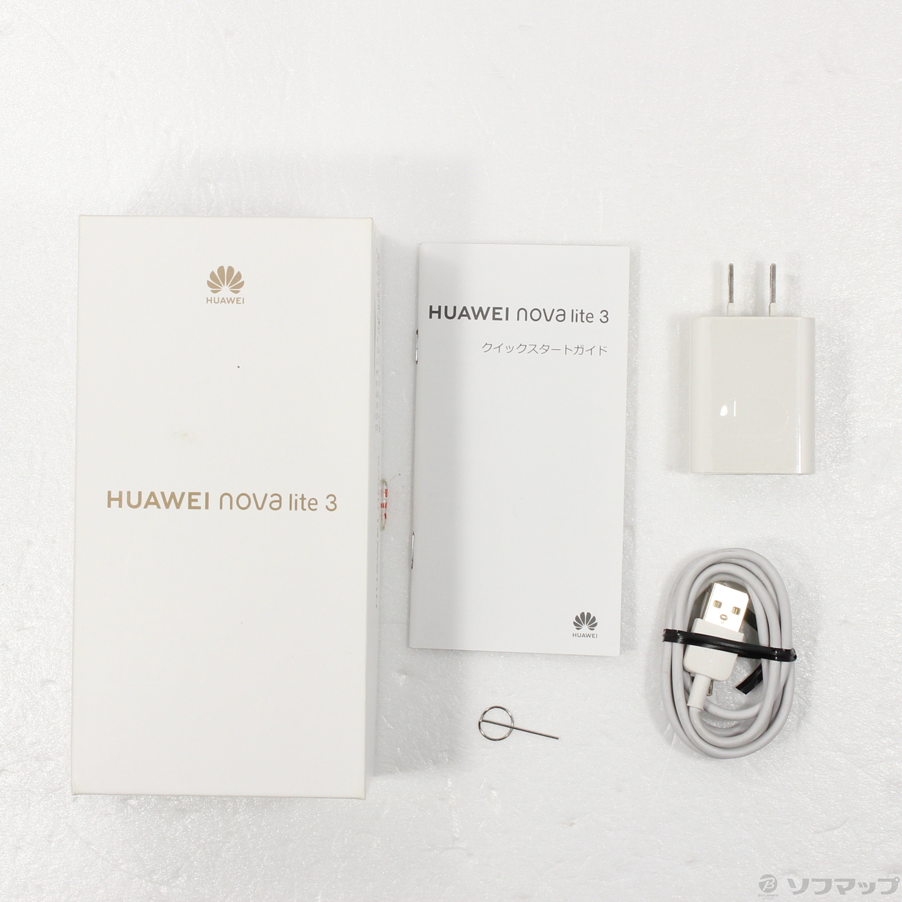 中古】HUAWEI nova lite3 32GB ミッドナイトブラック POT-LX2J SIM