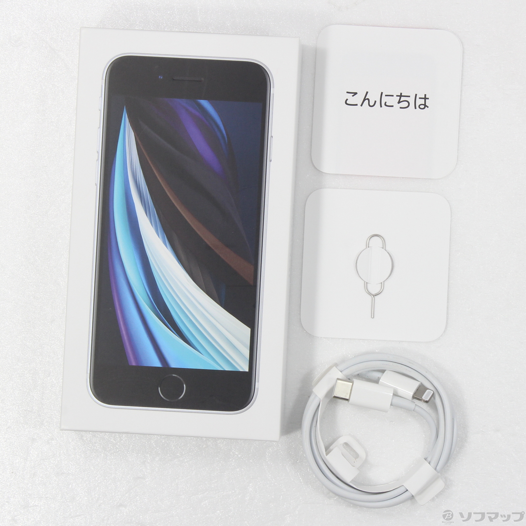 中古】iPhone SE 第2世代 128GB ホワイト MHGU3J／A SIMフリー
