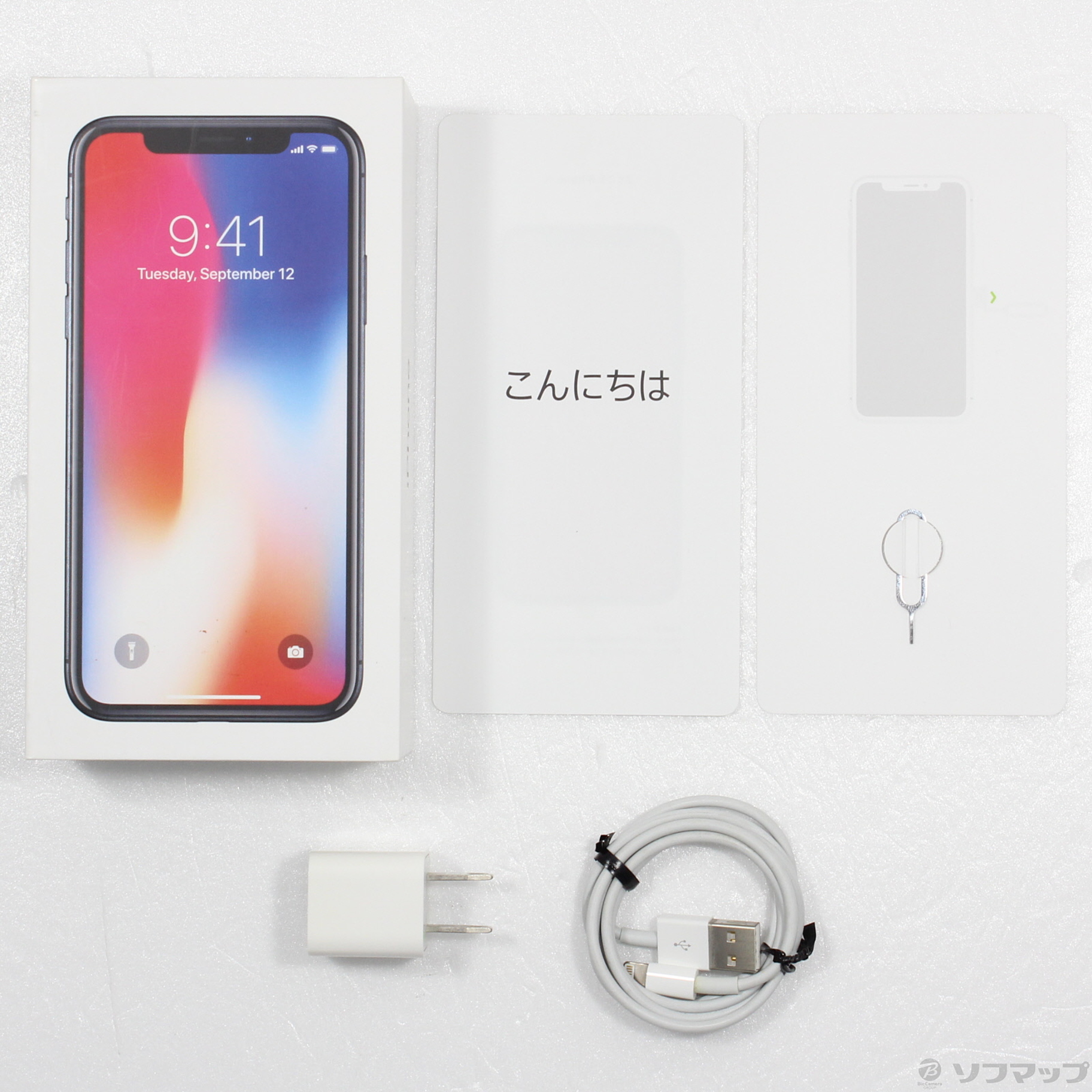 中古】iPhoneX 256GB スペースグレイ MQC12J／A SIMフリー