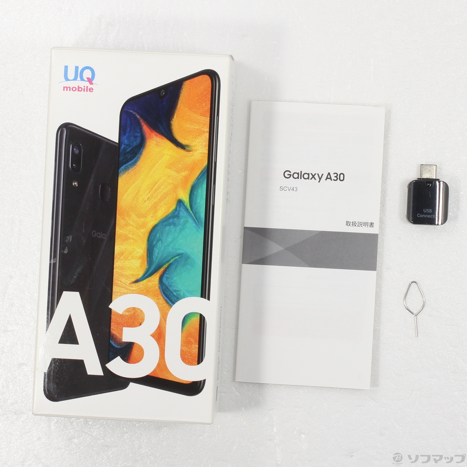 中古】GALAXY A30 64GB ブラック SCV43SKU UQ mobile [2133051815618