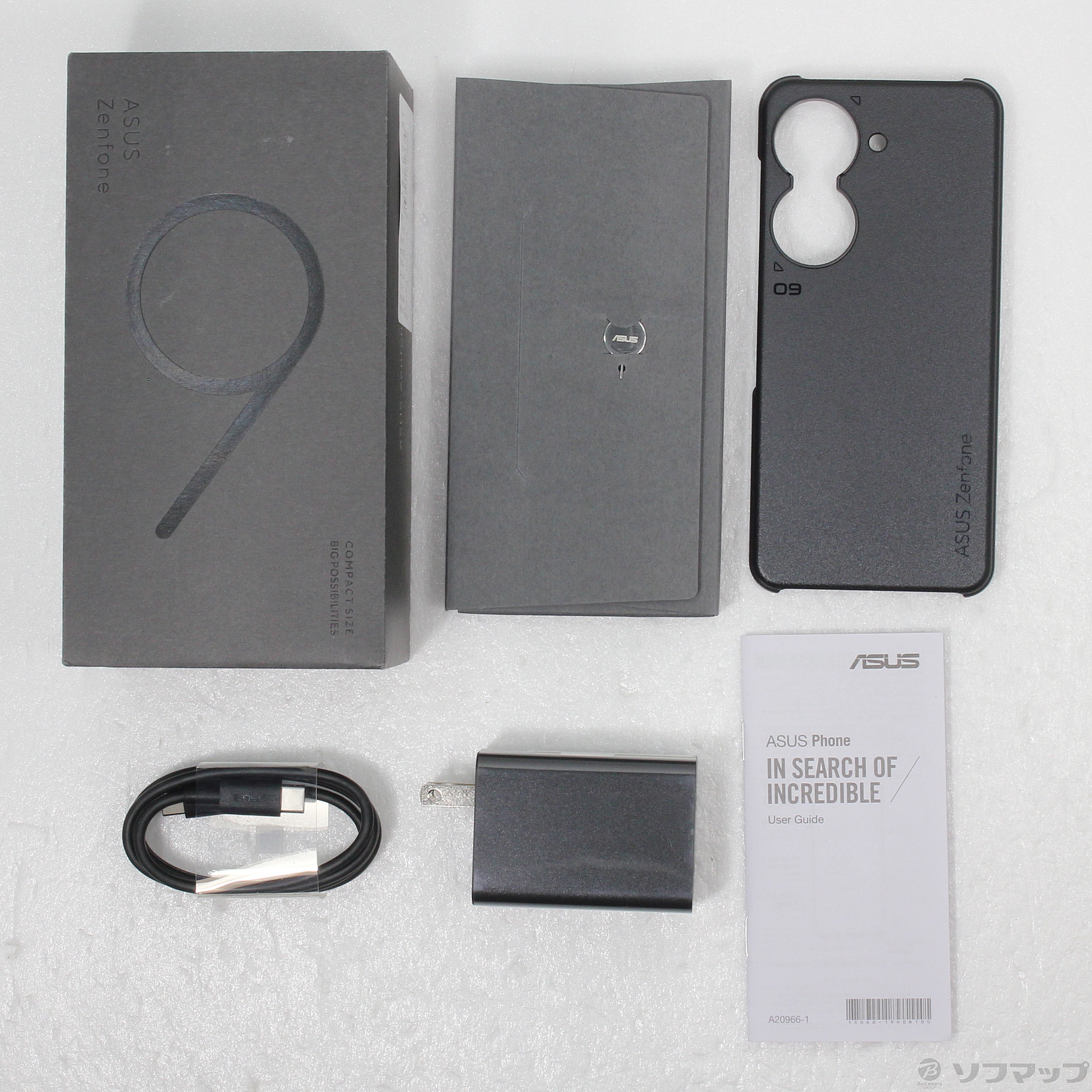 中古】Zenfone 9 128GB ミッドナイトブラック ZF9-BK8S128 SIM