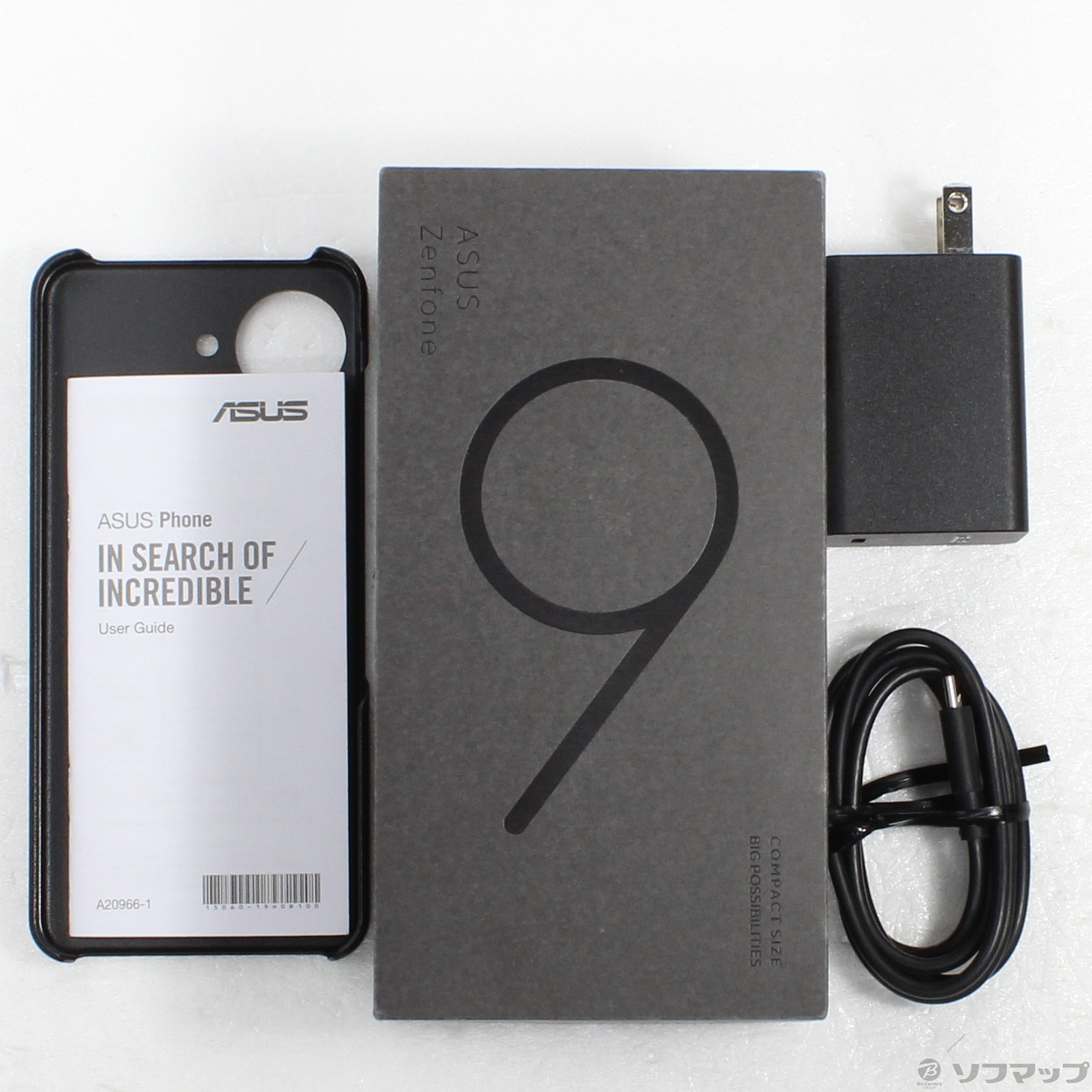 中古】Zenfone 9 128GB ミッドナイトブラック ZF9-BK8S128 SIMフリー