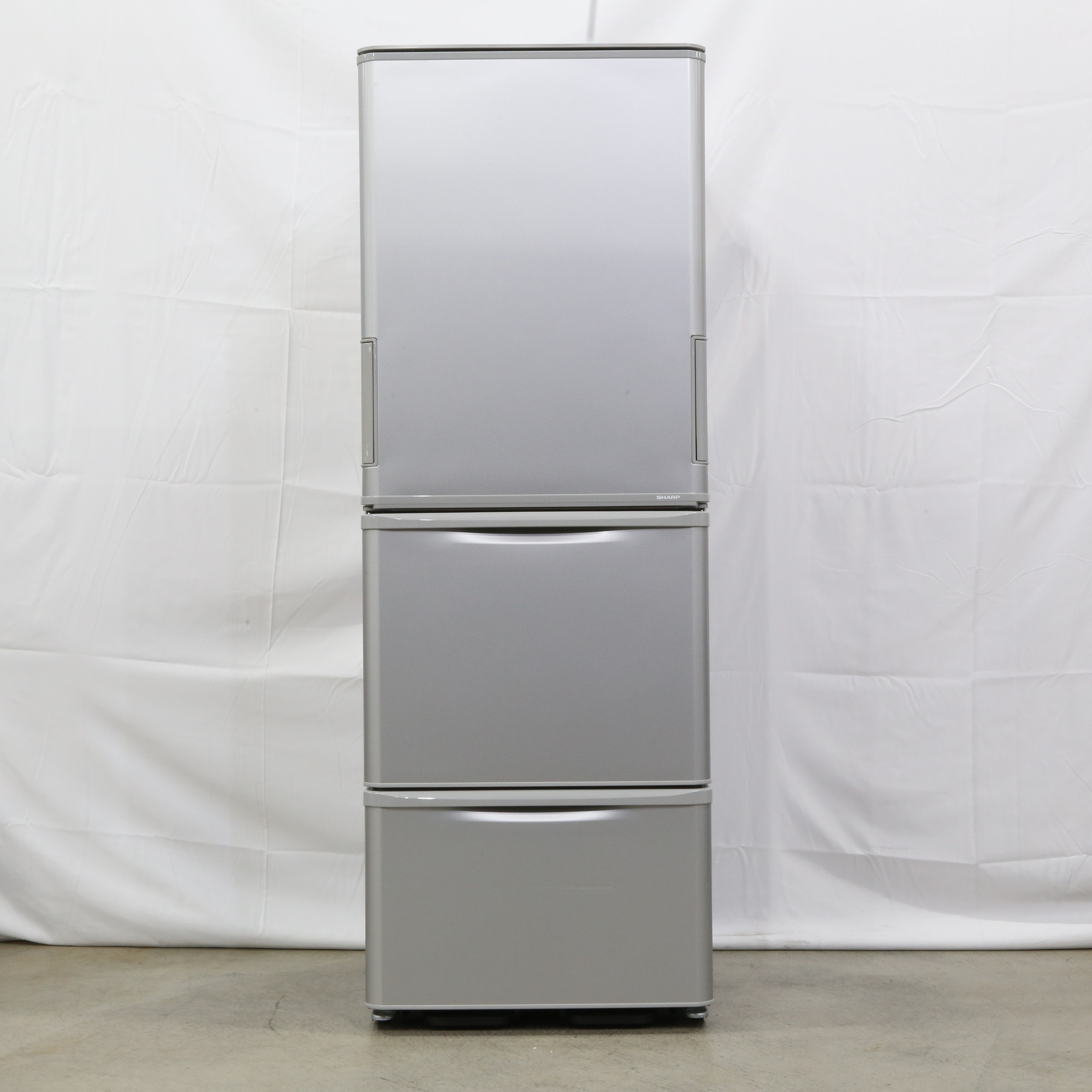 中古】〔展示品〕 冷蔵庫 マットシルバー SJ-W358K-S ［幅60cm ／350L 