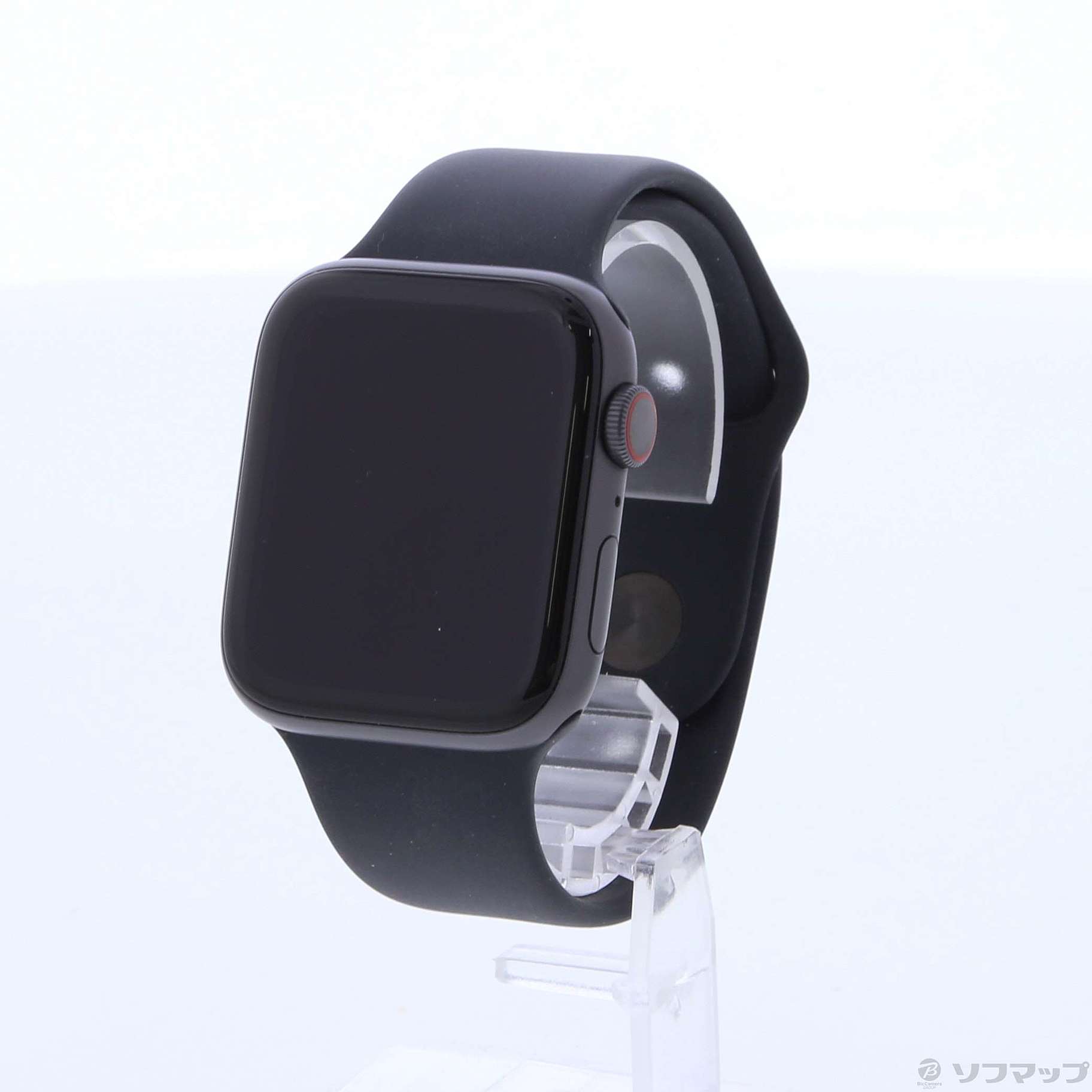 (中古)Apple Apple Watch Series 5 GPS + Cellular 44mm スペースグレイアルミニウムケース ブラックスポーツバンド(348-ud)