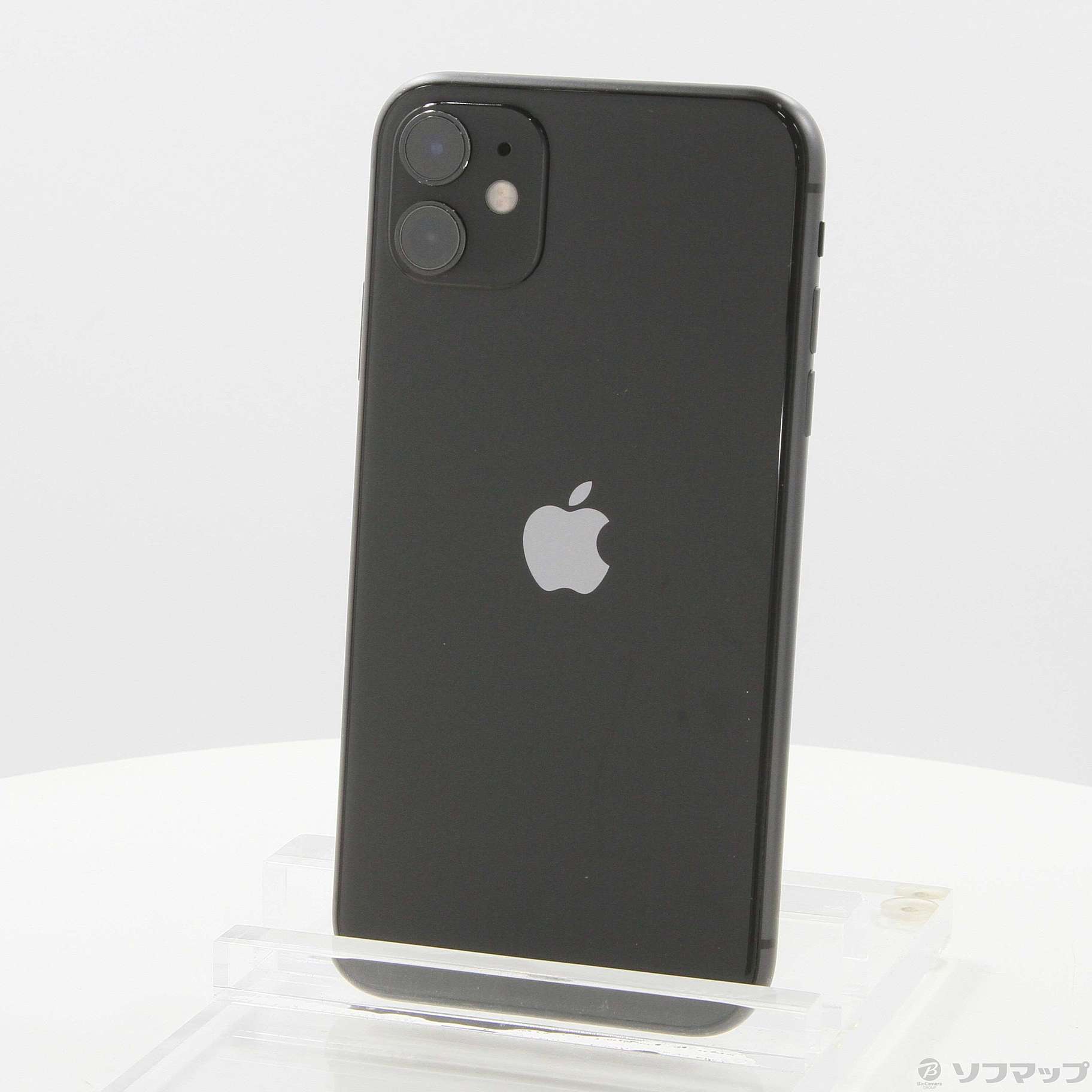 (中古)Apple iPhone11 64GB ブラック MWLT2J/A SIMフリー(371-ud)