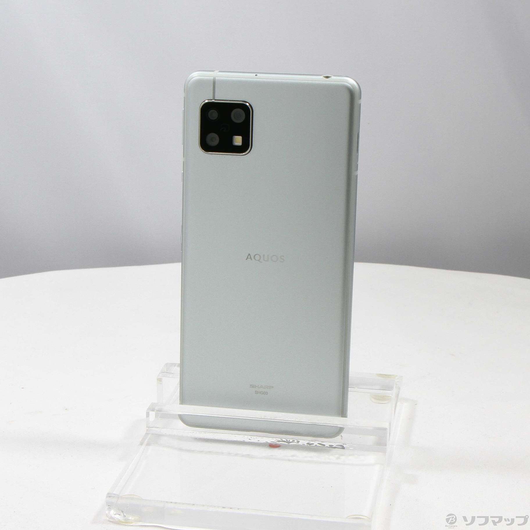 中古】AQUOS sense5G 64GB オリーブシルバー SHG03 UQ mobile