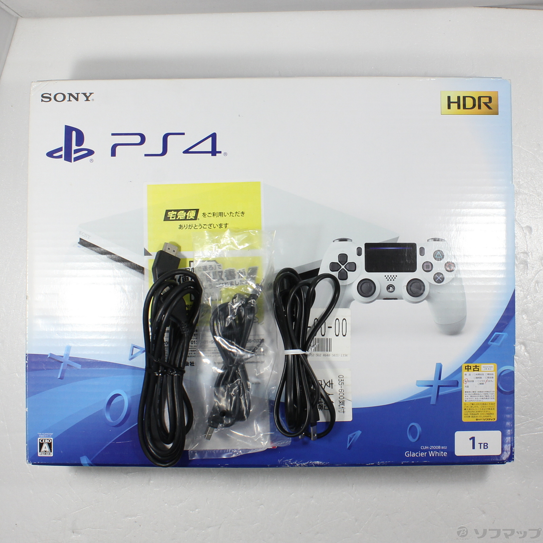 中古】PlayStation 4 グレイシャー・ホワイト 1TB CUH-2100BB