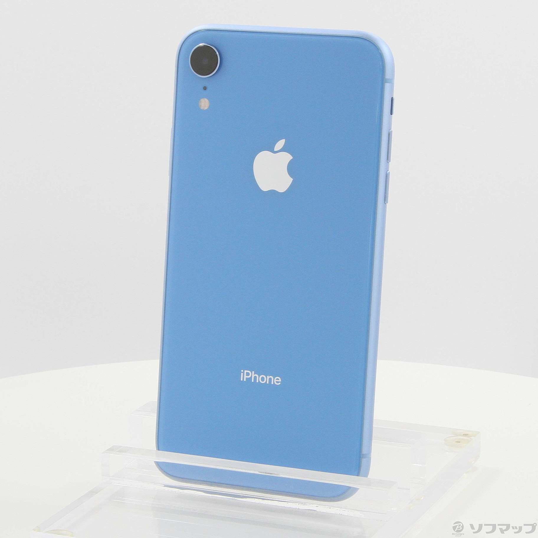 iPhoneXR ブルー SIMフリー 水色 新品イヤフォン付き ...