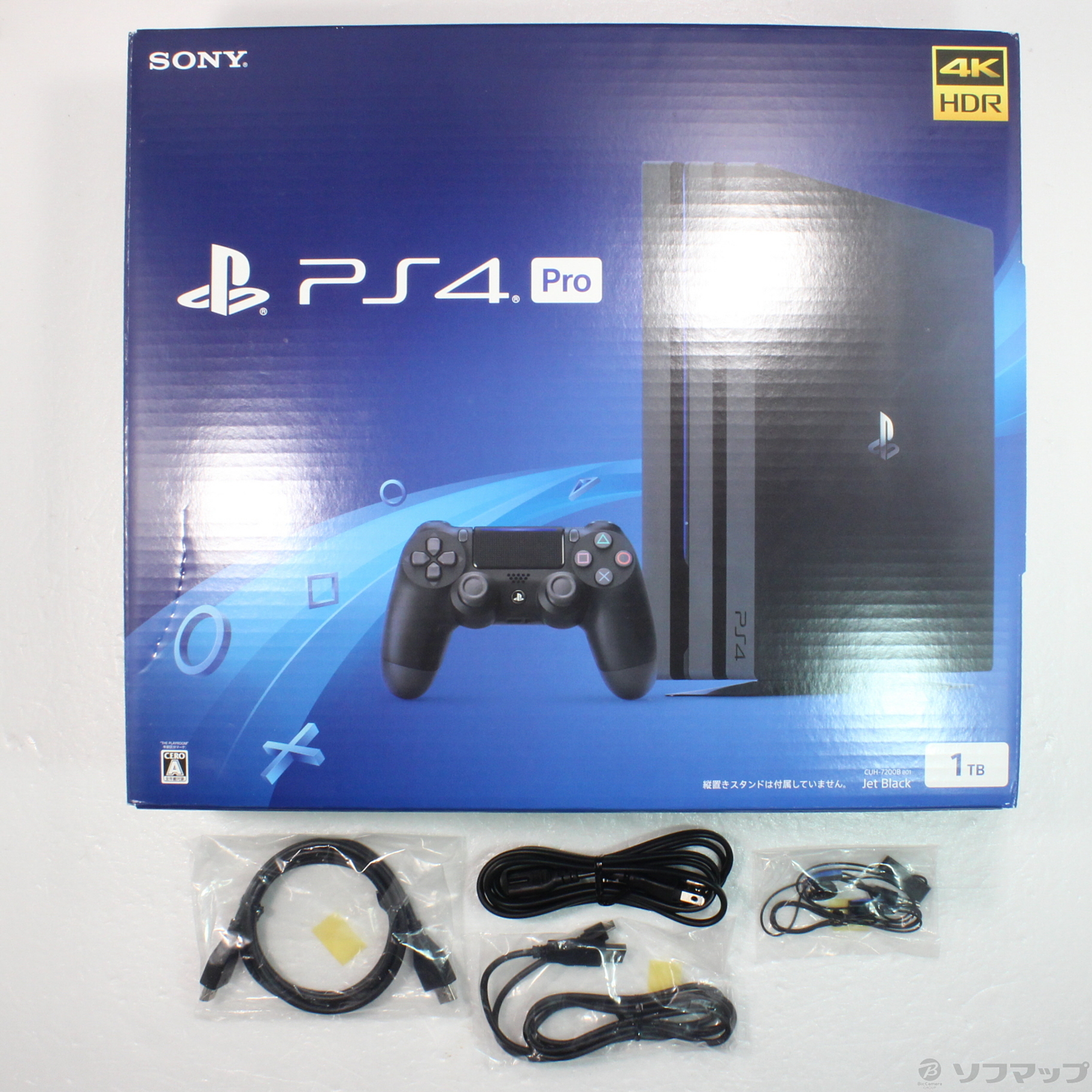 中古品〕 PlayStation 4 Pro ジェット・ブラック 1TB CUH-7200BB01｜の