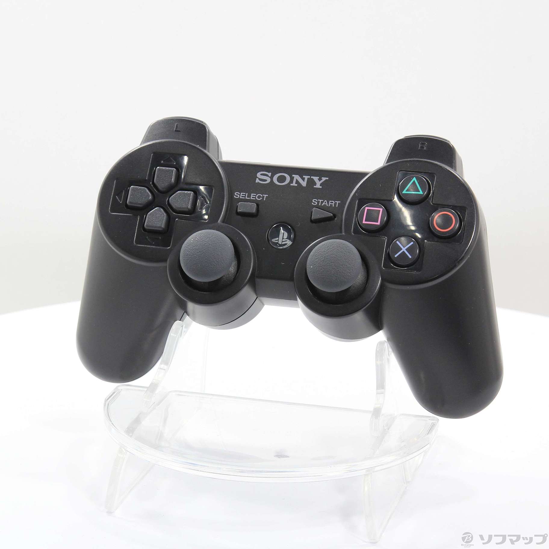 中古品〕 ワイヤレスコントローラー DUALSHOCK3 クリアブラック 【PS3