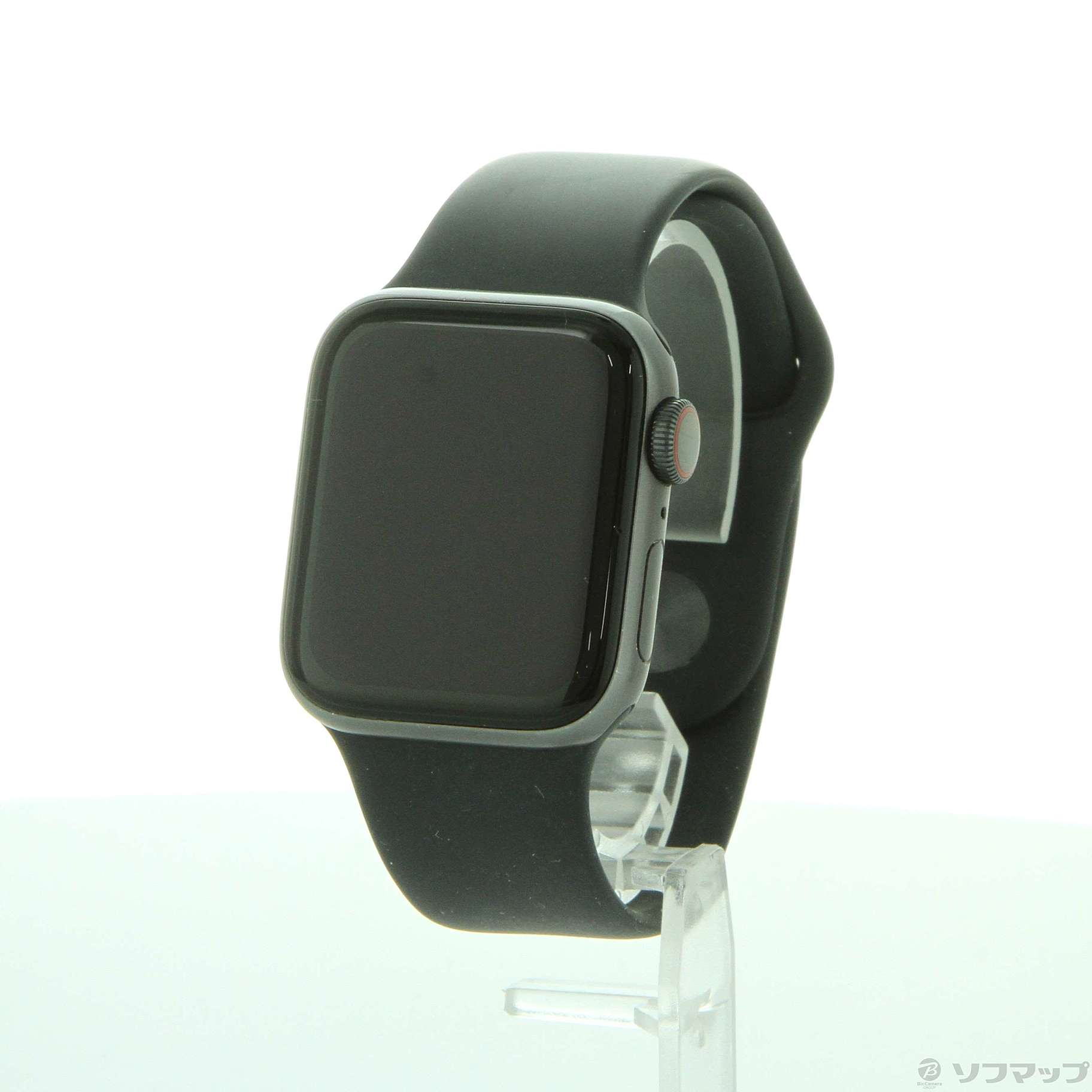 (中古)Apple Apple Watch Series 5 GPS + Cellular 40mm スペースグレイアルミニウムケース ブラックスポーツバンド(269-ud)