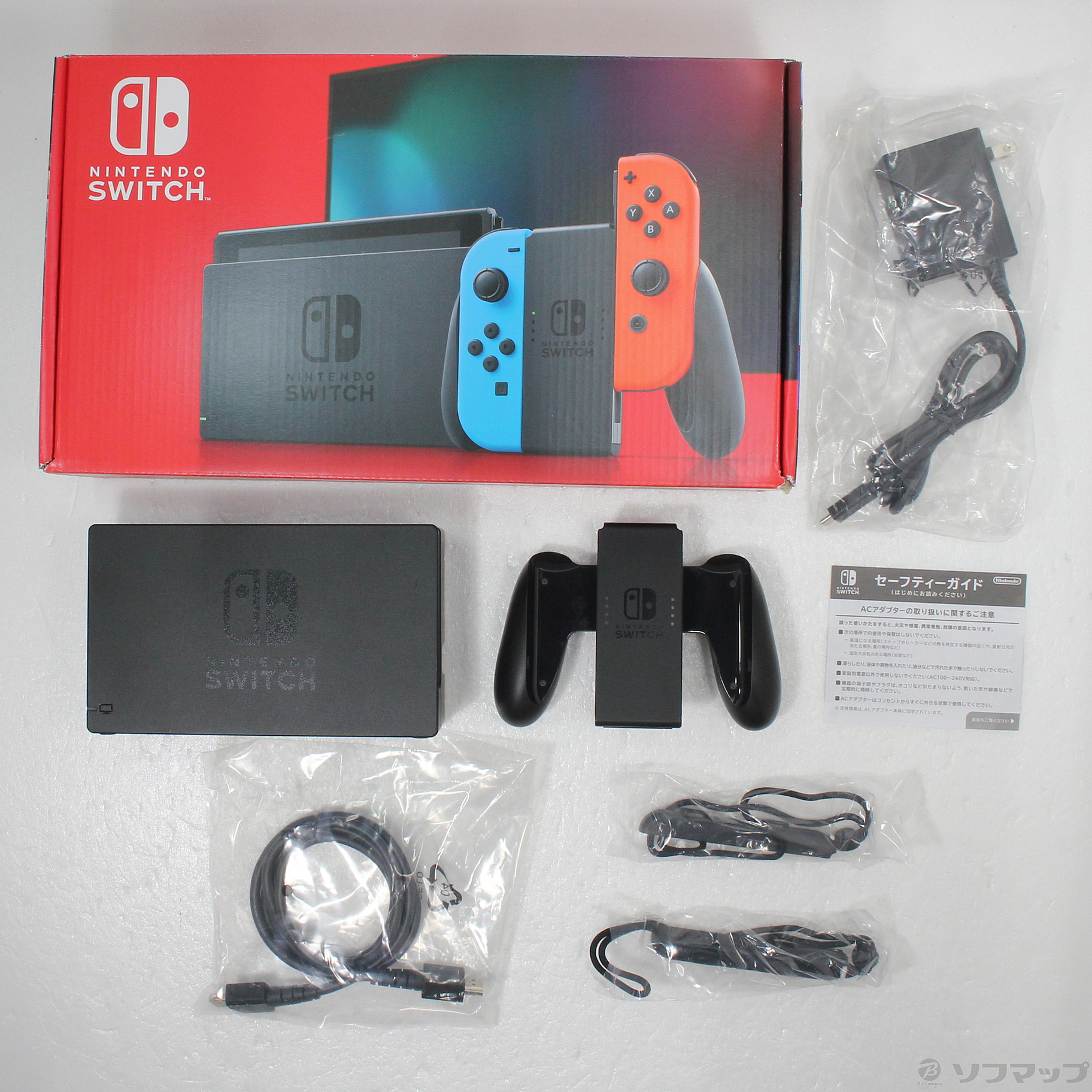 中古】Nintendo Switch Joy-Con (L) ネオンブルー／ (R) ネオンレッド