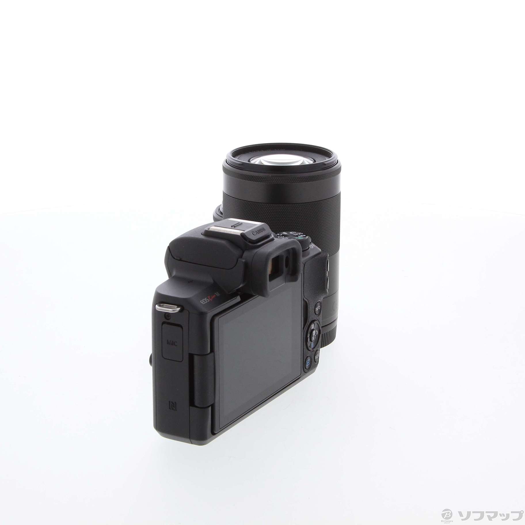 【中古】Canon キヤノン EOS Kiss M ダブルズームレンズキット ブラック 中古】EOS Kiss M ダブルズームキット ブラック [2133052143277