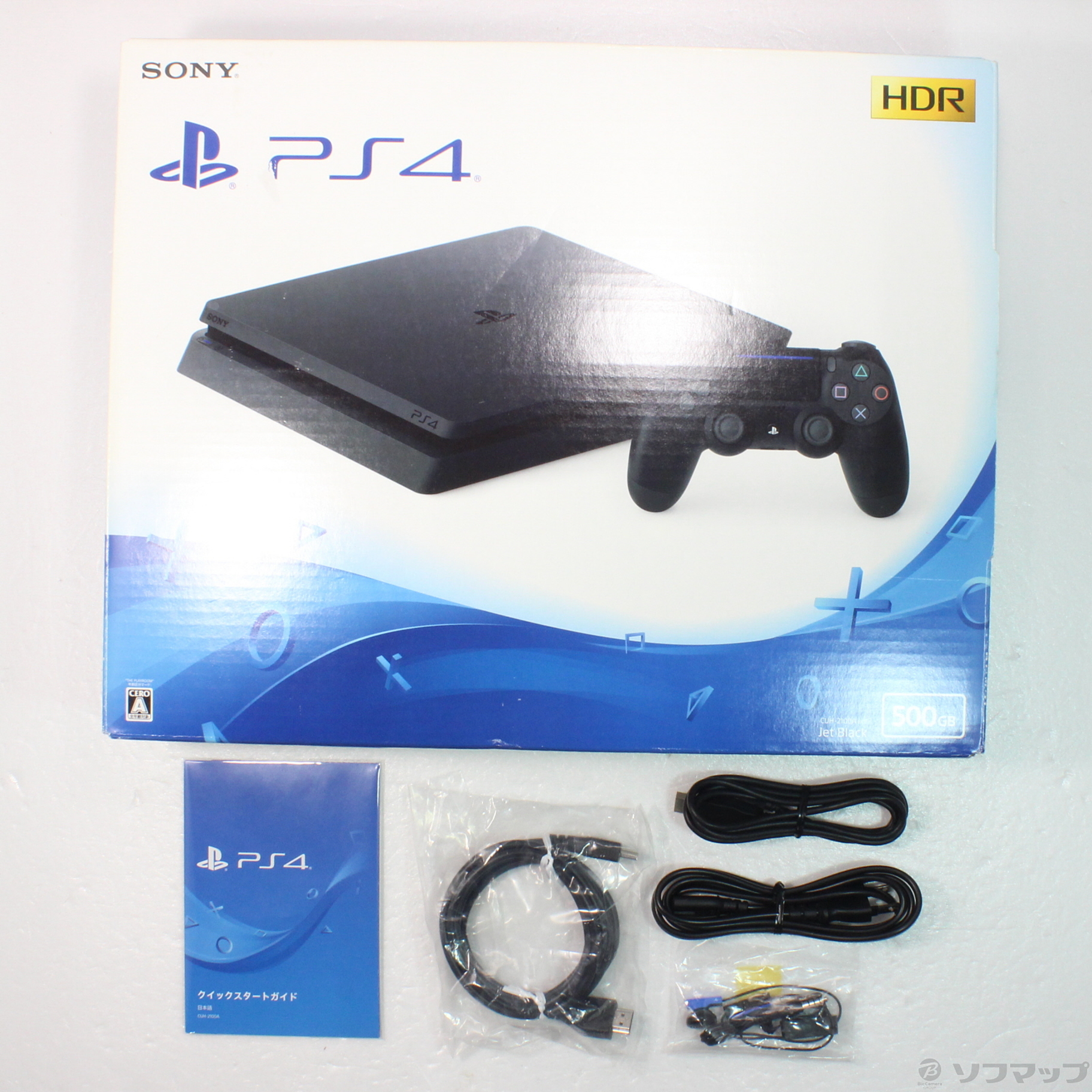 【激安大阪】PS4 本体 セット 500GB ブラック SONY PlayStation4 CUH-2000A 動作確認済 箱 コントローラー DC07-344jy/G4 PS4本体