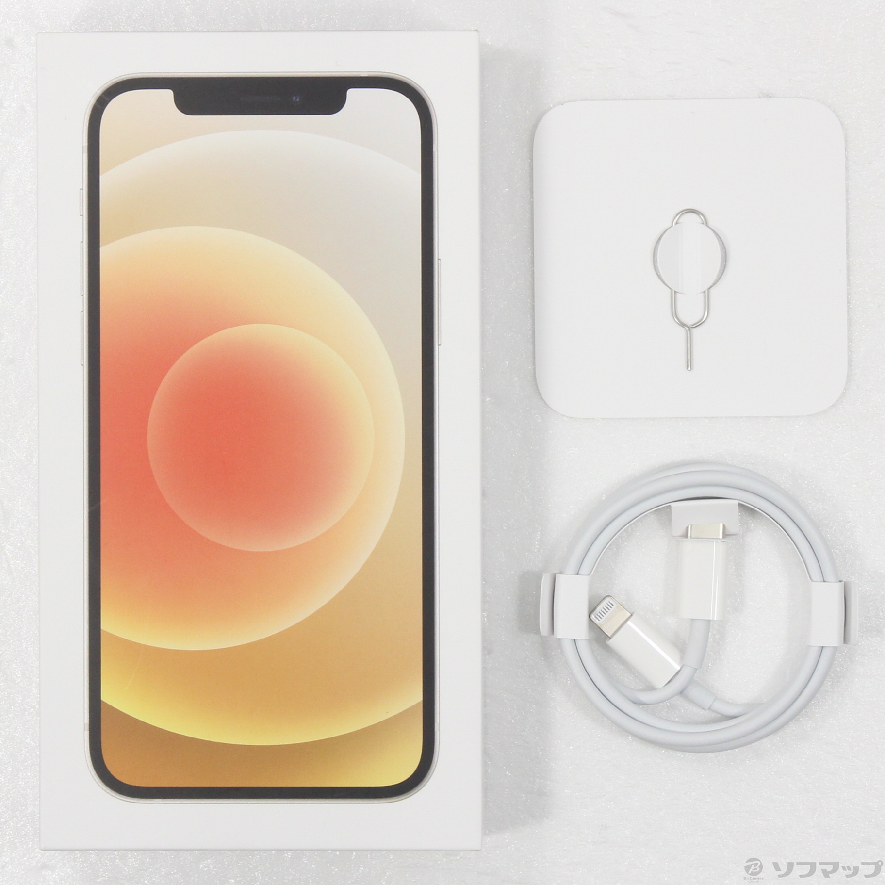 中古】iPhone12 64GB ホワイト MGHP3J／A SIMフリー [2133052189404