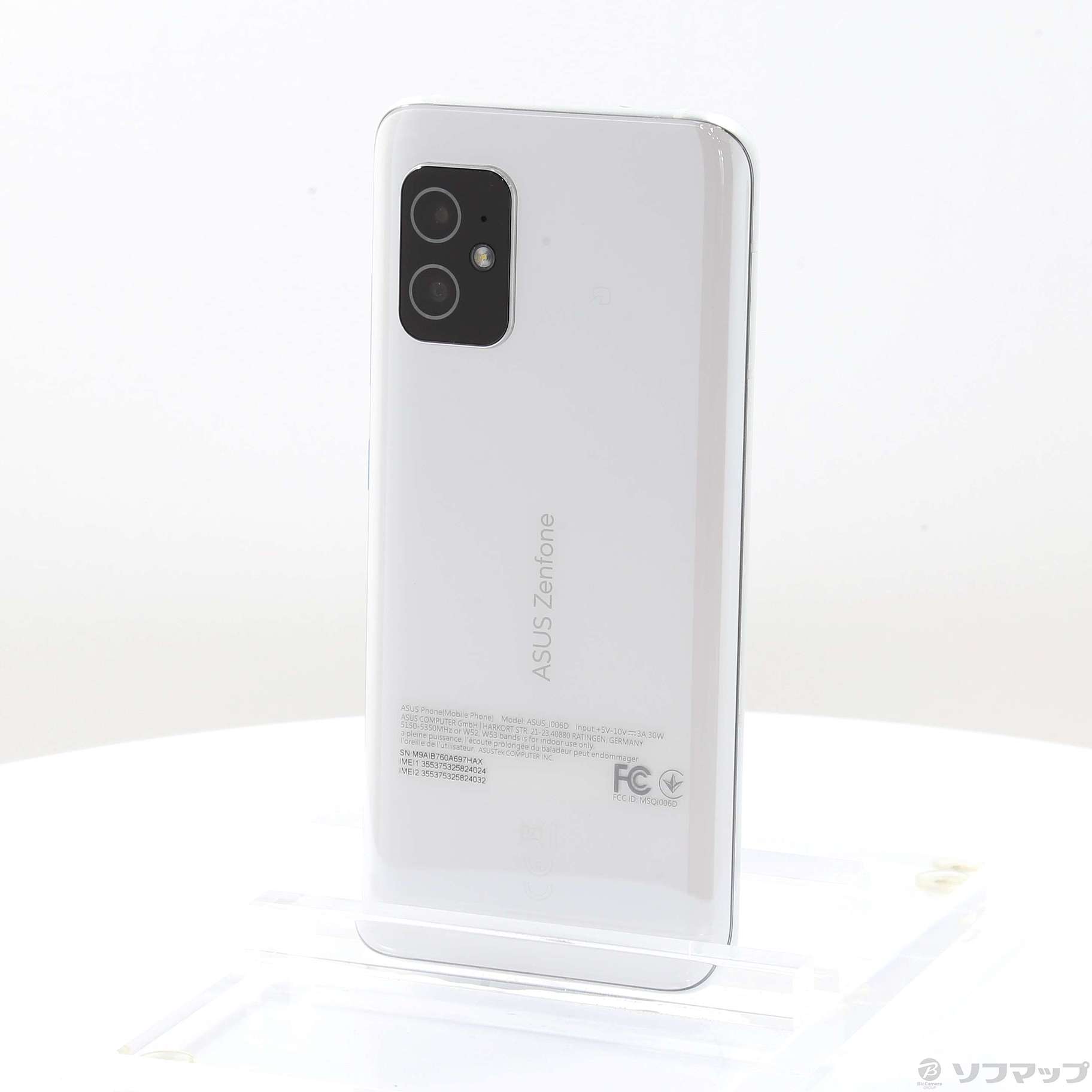 中古】Zenfone 8 256GB ムーンライトホワイト ZS590KS-WH256S16 SIMフリー [2133052296034] -  リコレ！|ビックカメラグループ ソフマップの中古通販サイト