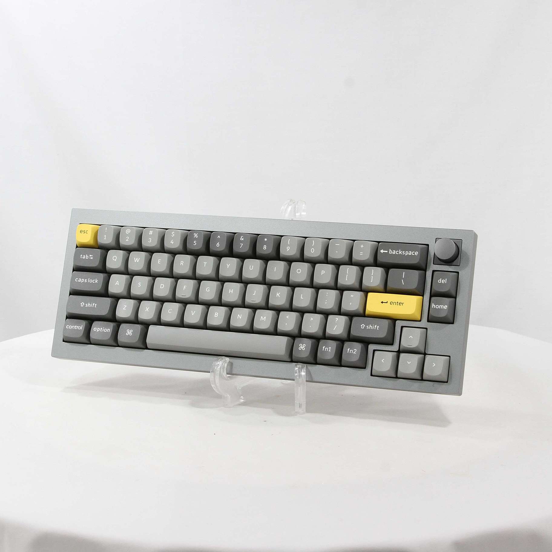 keychron Q2 Pro シルバーグレー 赤軸+黄軸ノブあり US配列 Keychron Q2 Pro QMK/VIA ワイヤレス カスタム メカニカル