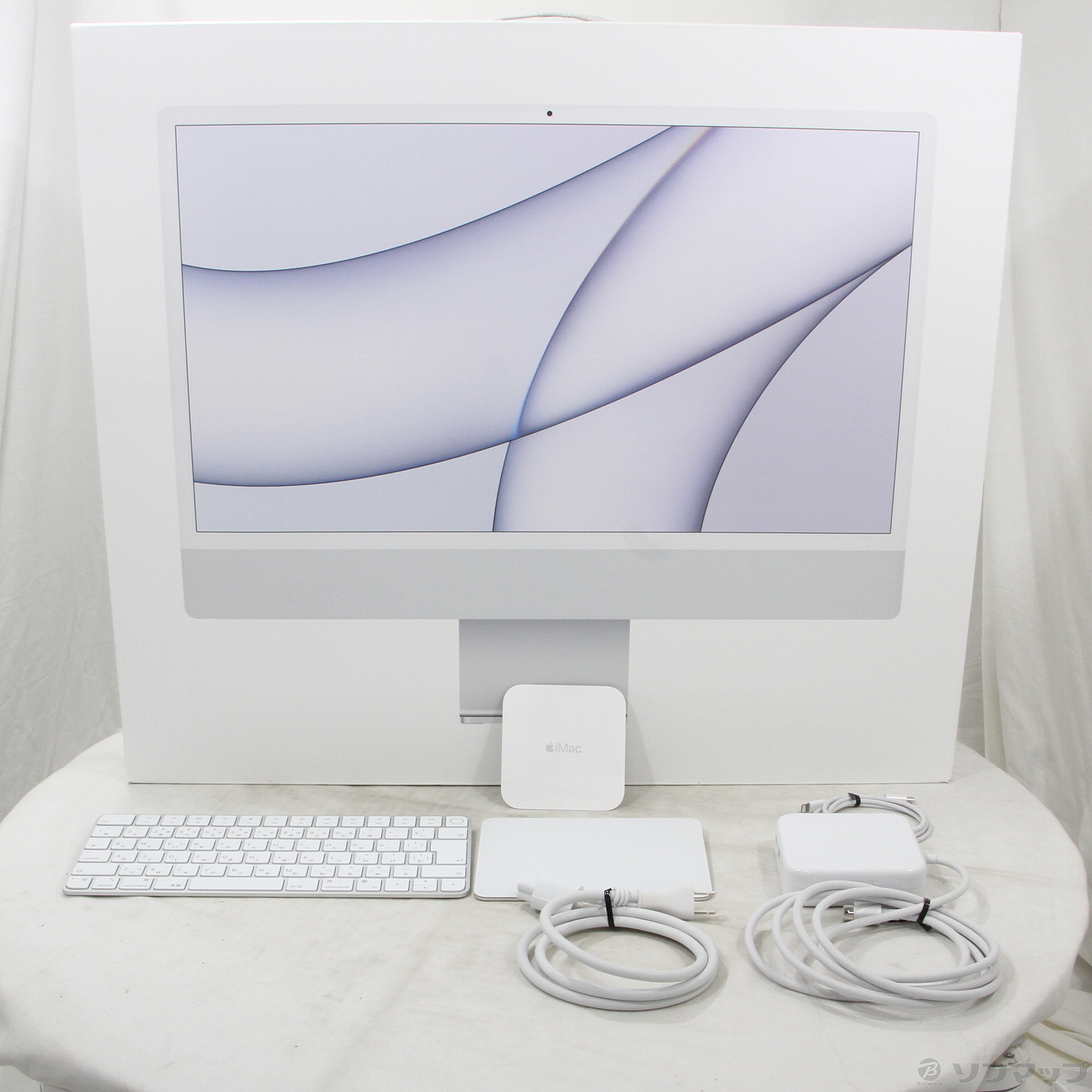 iMac 24-inch Mid 2021 MGPC3J／A Apple M1 8コアCPU_8コアGPU 8GB SSD256GB シルバー  〔13.5 Ventura〕