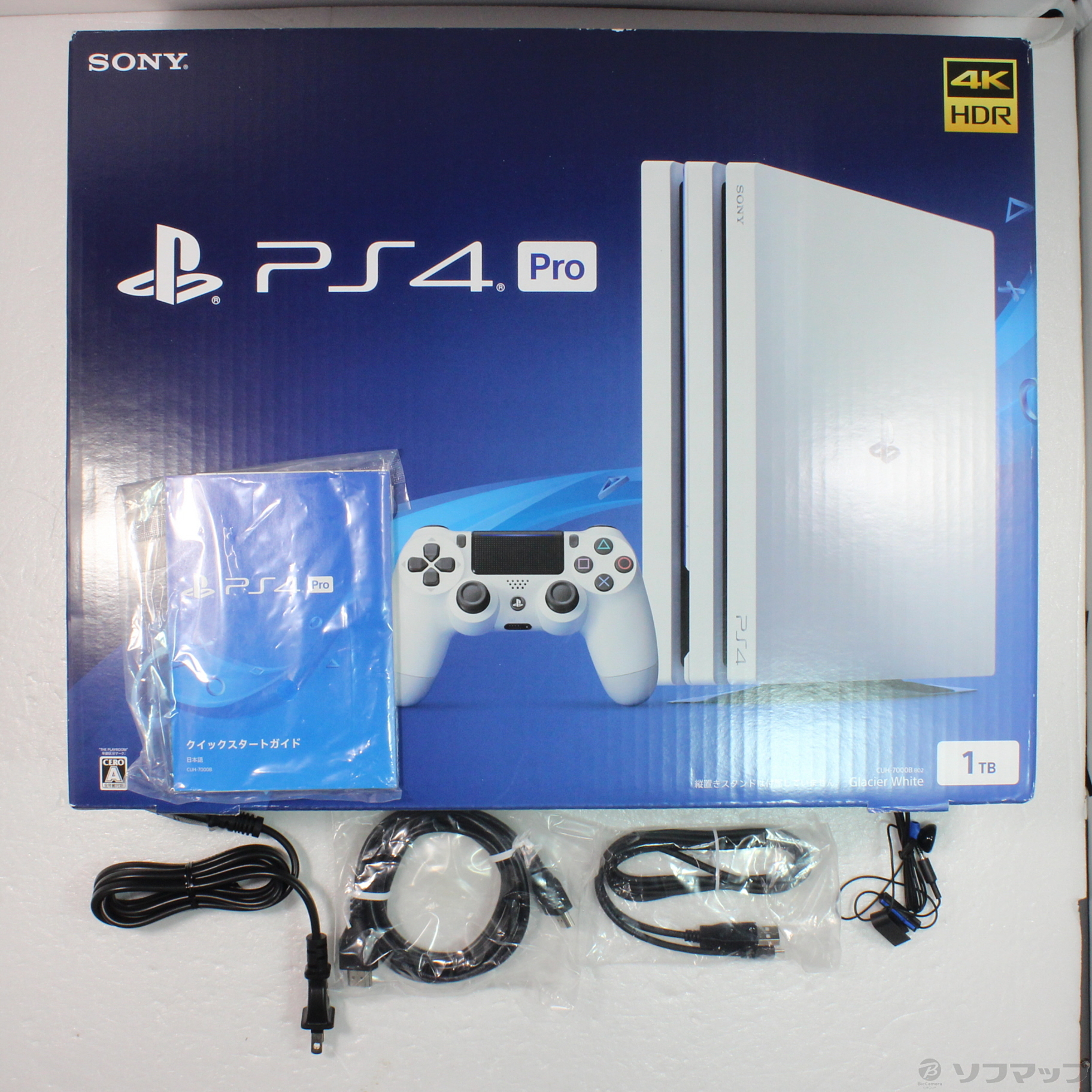 中古】PlayStation 4 Pro グレイシャー・ホワイト 1TB [2133052333357] - リコレ！|ビックカメラグループ  ソフマップの中古通販サイト