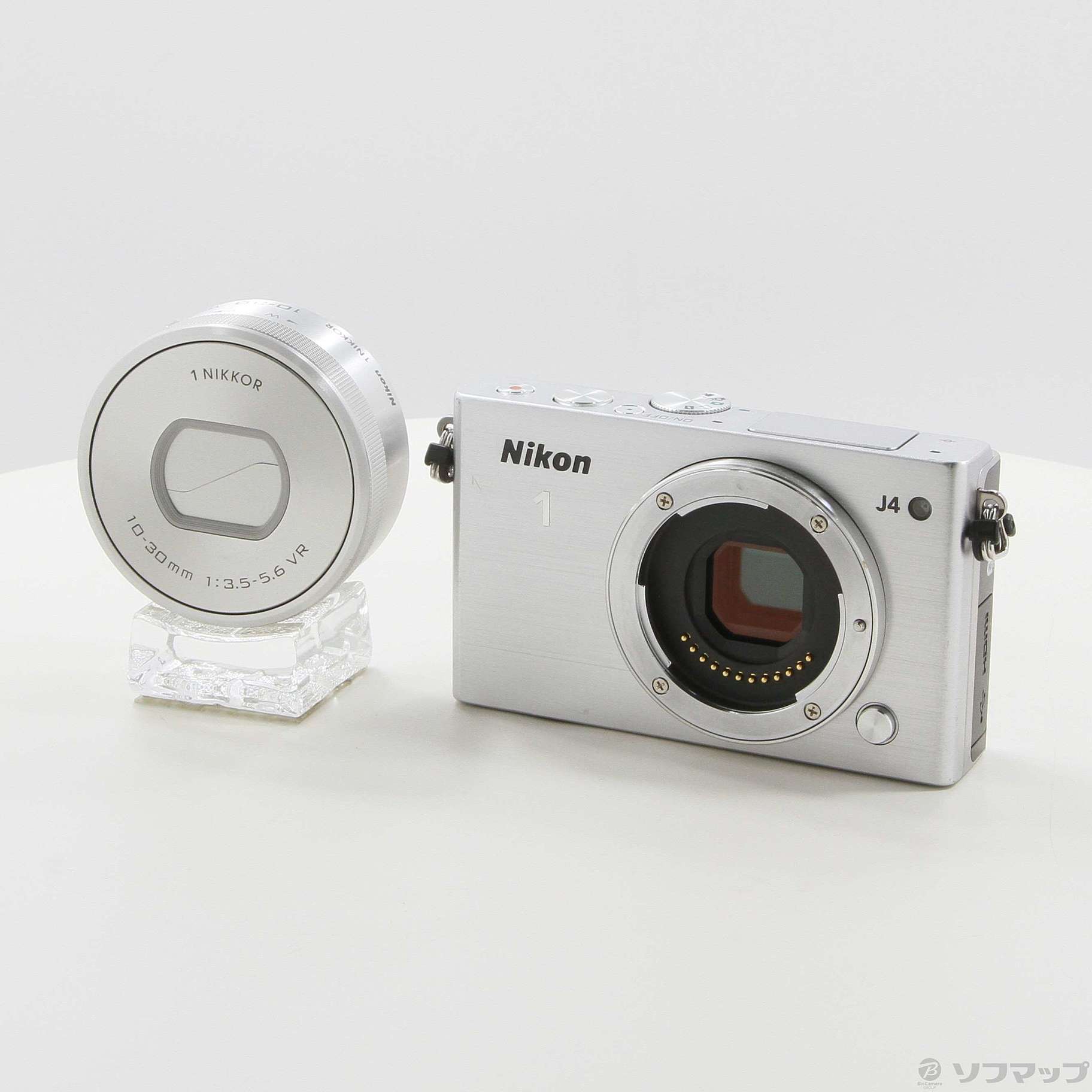 新品得価スマホ転送最小最軽量ミラーレス Nikon 1 J4 標準レンズ ホワイト デジタルカメラ