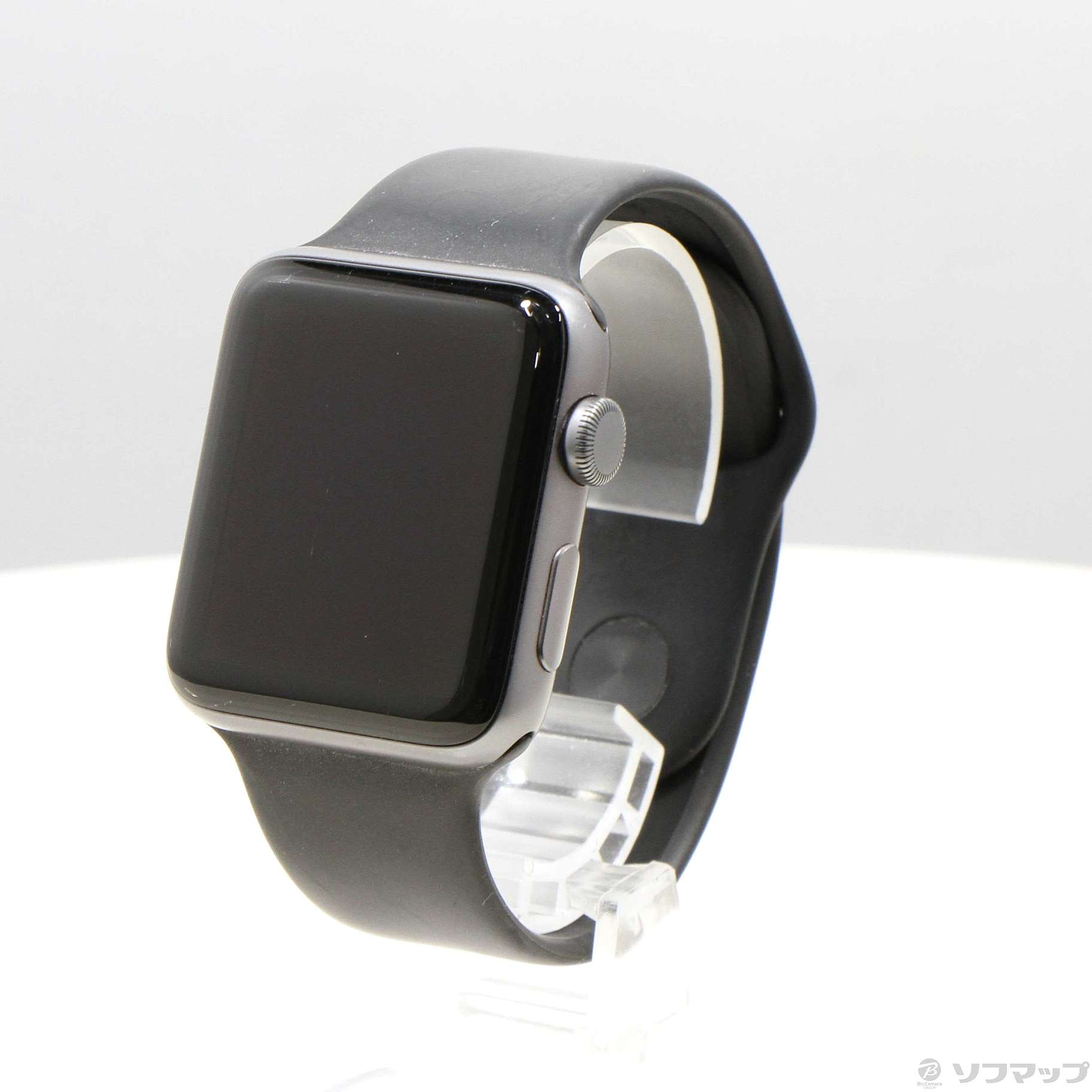 Apple Watch Series 3 GPS 42mm スペースグレイアルミニウムケース ブラックスポーツバンド