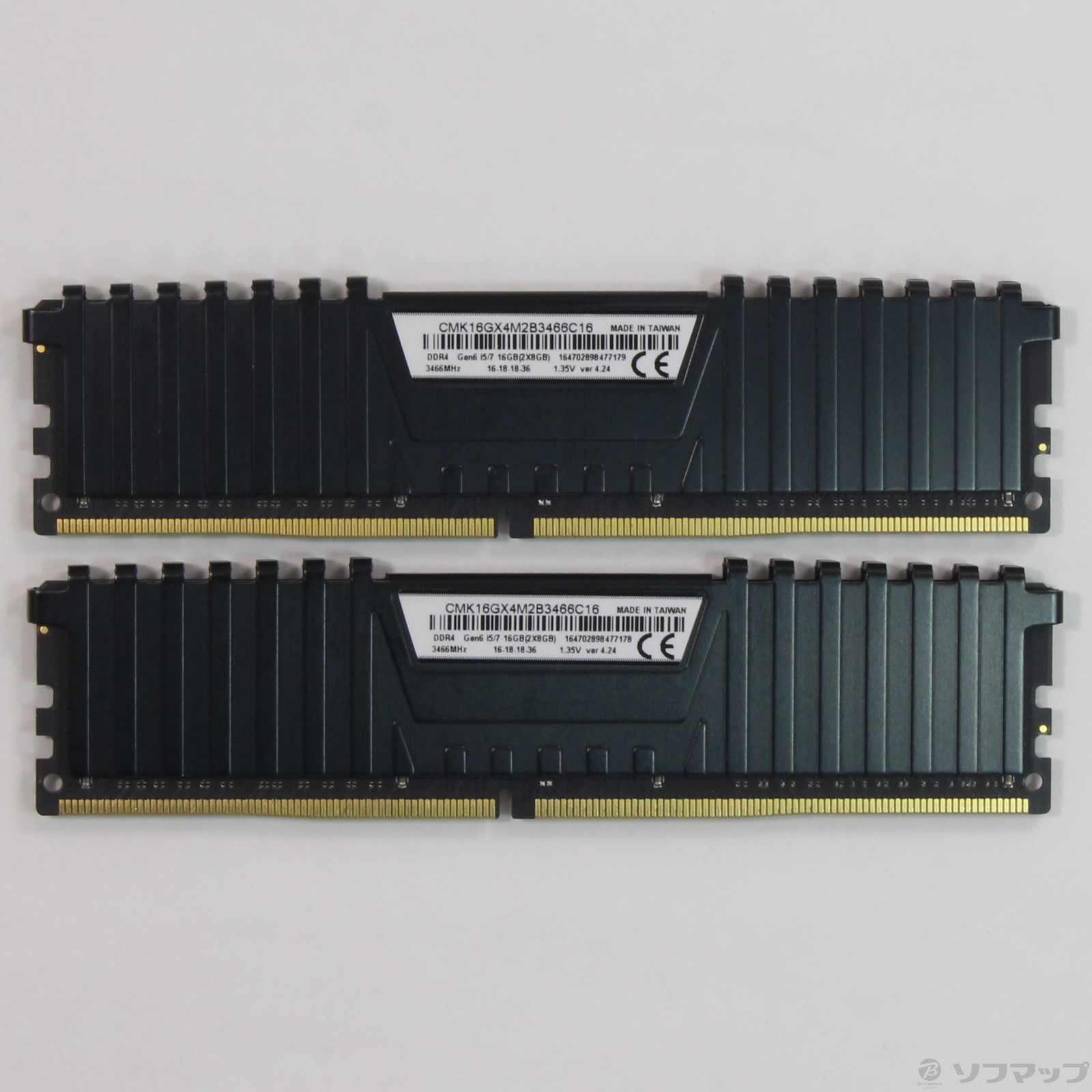 中古】288P DDR4 16GB(8G×2枚組) PC4-27700 (DDR4-3466