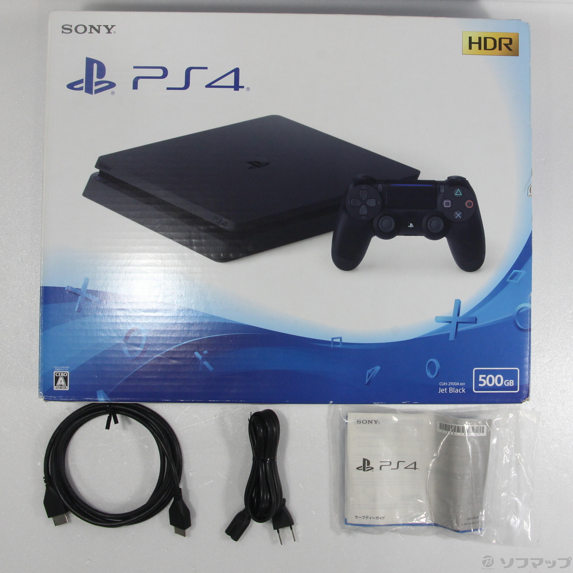 中古】PlayStation 4 ジェット・ブラック 500GB [2133052427346