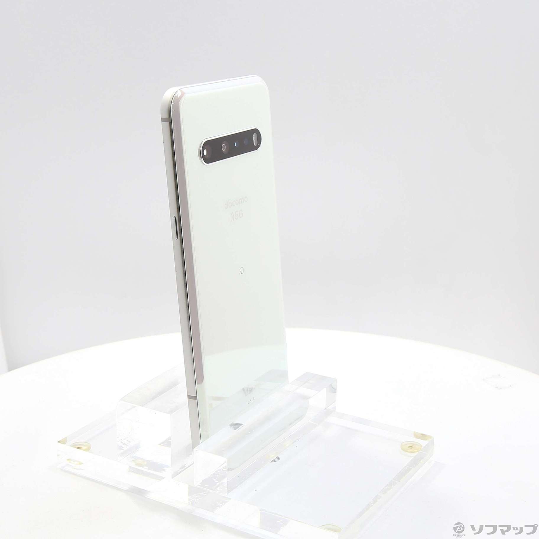 中古】LG V60 ThinQ 5G 128GB クラッシーホワイト L-51A docomoロック 