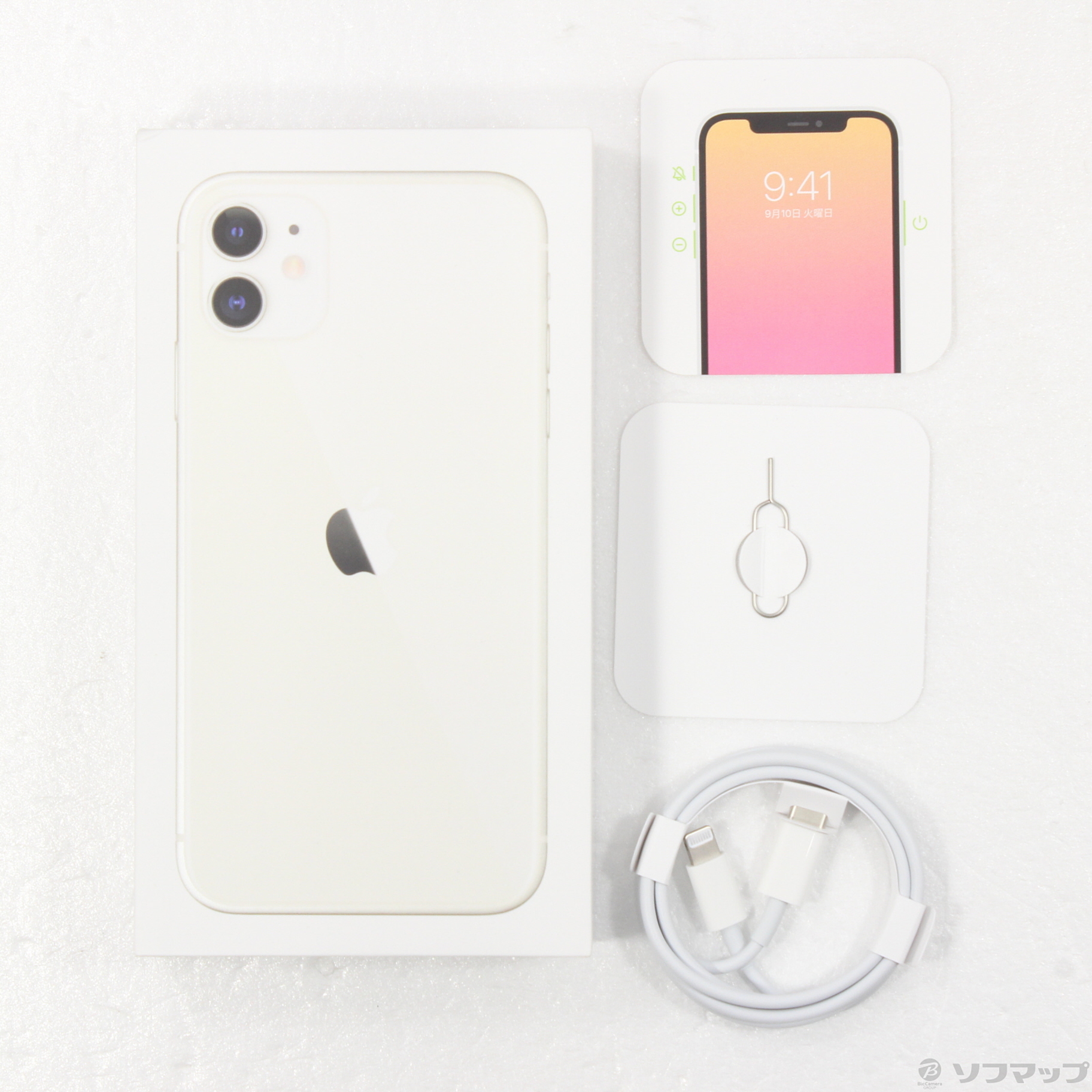 中古】iPhone11 64GB ホワイト MHDC3J／A SIMフリー [2133052471493