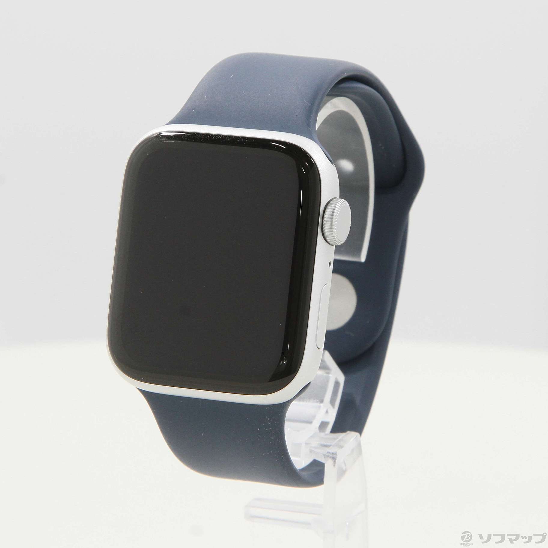 Apple Watch SE 第2世代 GPS 44mm シルバーアルミニウムケース ストームブルースポーツバンド