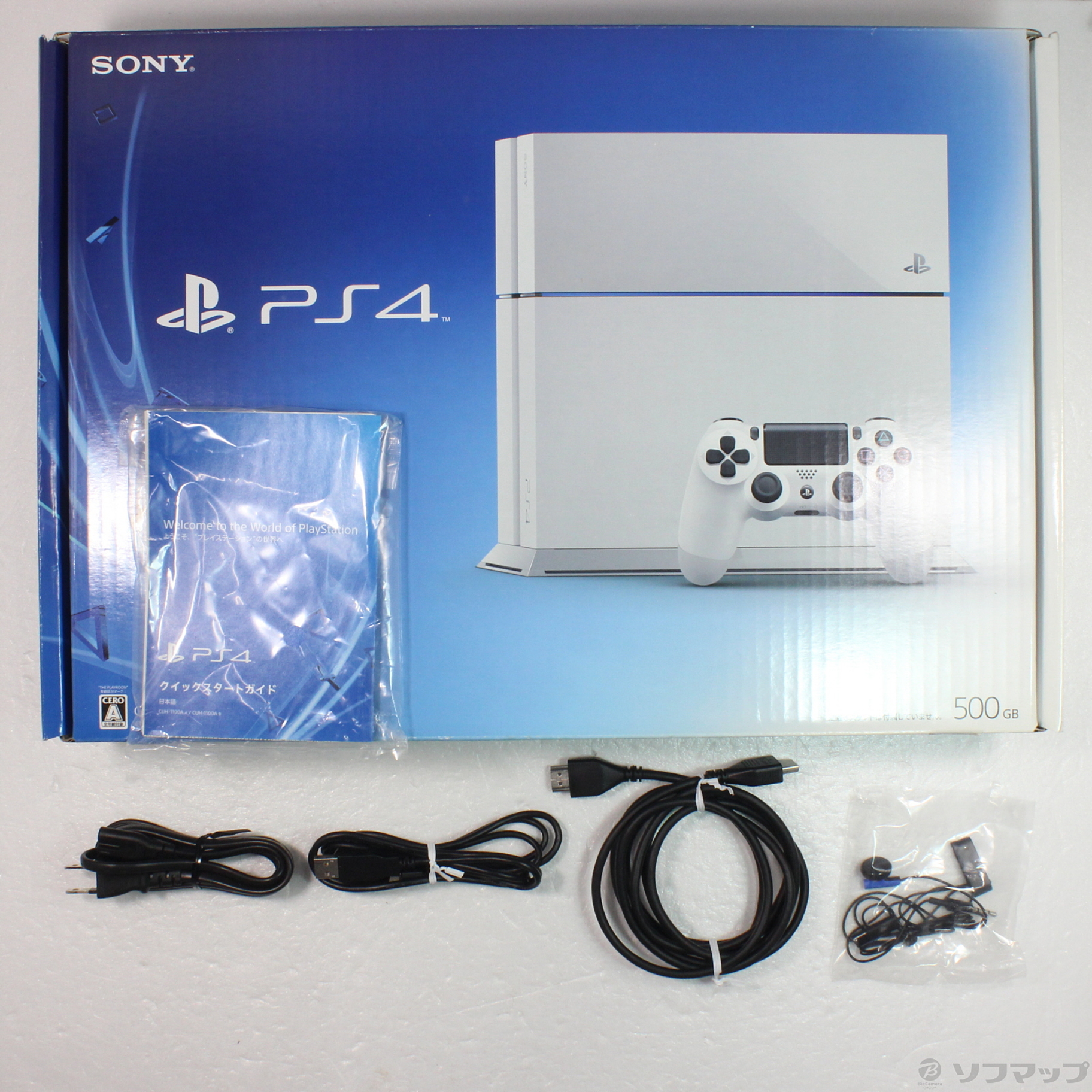 中古】PlayStation 4 グレイシャー・ホワイト CUH-1100AB