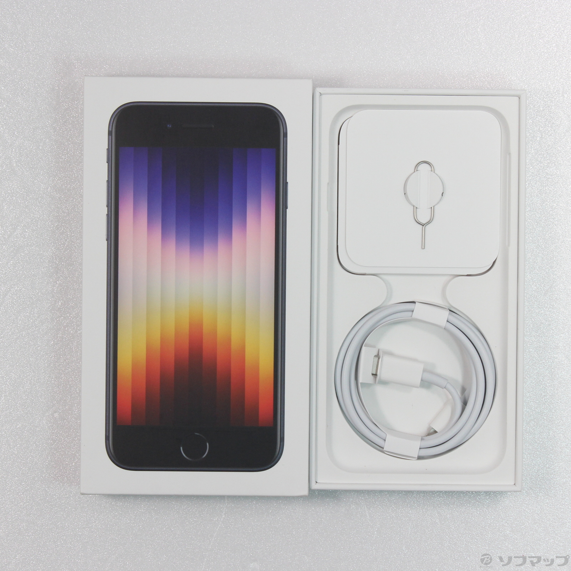 中古】iPhone SE 第3世代 64GB ミッドナイト MMYC3J／A SIMフリー