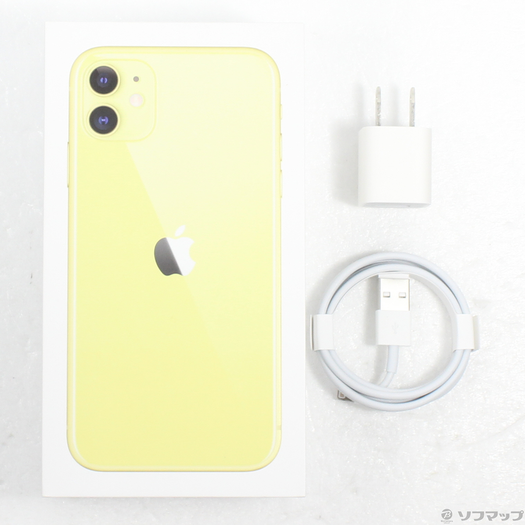 中古】iPhone11 128GB イエロー MWM42J／A SIMフリー [2133052499732