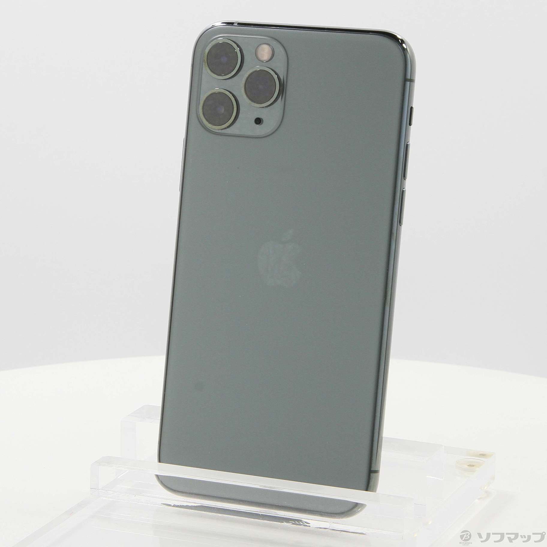 (中古)Apple iPhone11 Pro 64GB ミッドナイトグリーン MWC62J/A SIMフリー(305-ud)